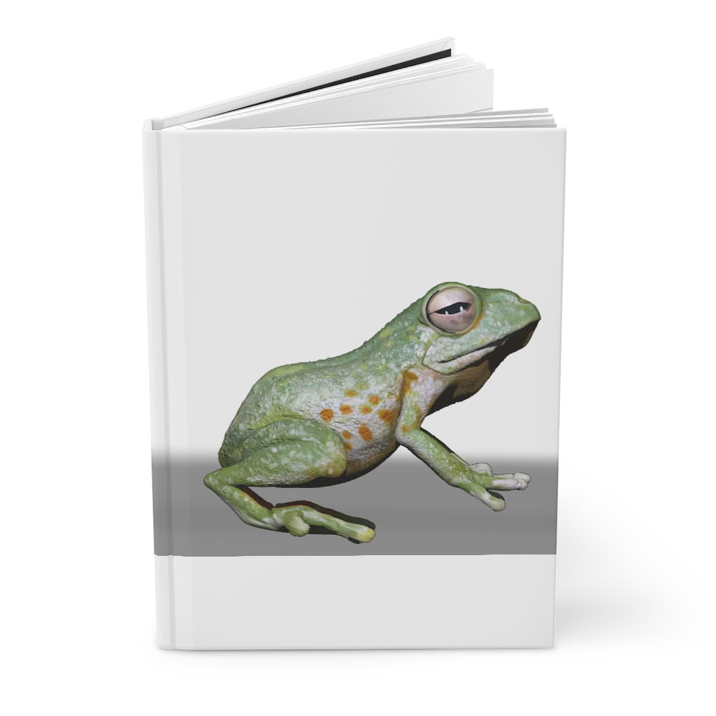 Frog Hardcover Journal Matte with customizable cover and lined pages, showcasing a stylish matte finish.