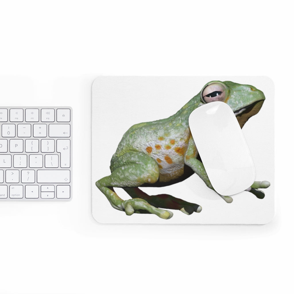 A colorful frog-themed mouse pad with a smooth surface and non-slip backing, perfect for enhancing desk decor.