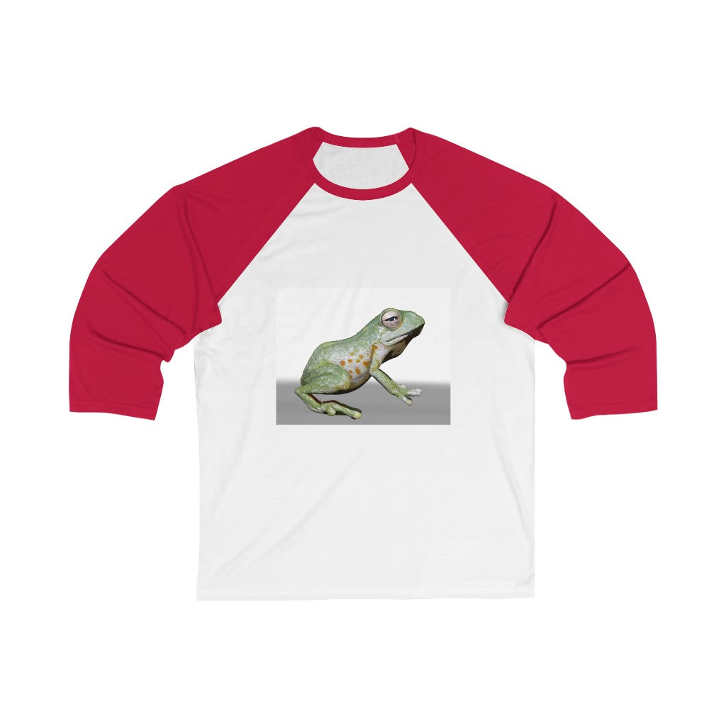 Frog Unisex 3/4 Sleeve Baseball Tee in various colors, showcasing its stylish design and comfortable fit.