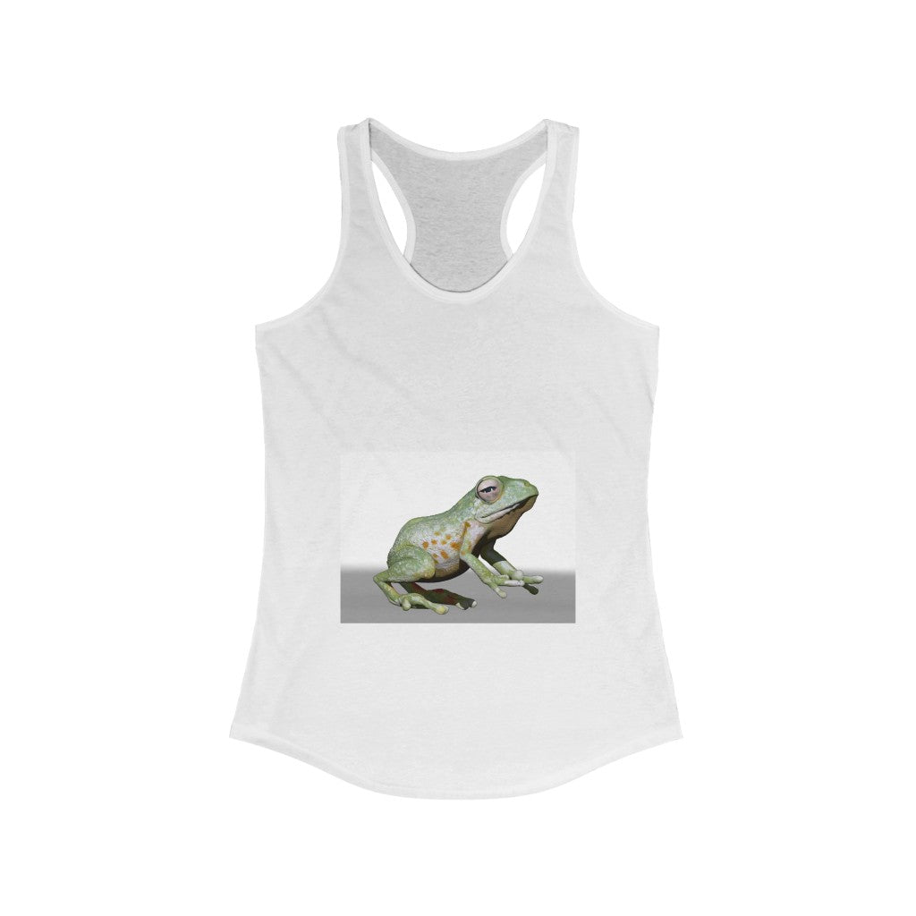 Frog Women's Ideal Racerback Tank in a stylish design, showcasing its slim fit and racerback cut, perfect for casual or active wear.