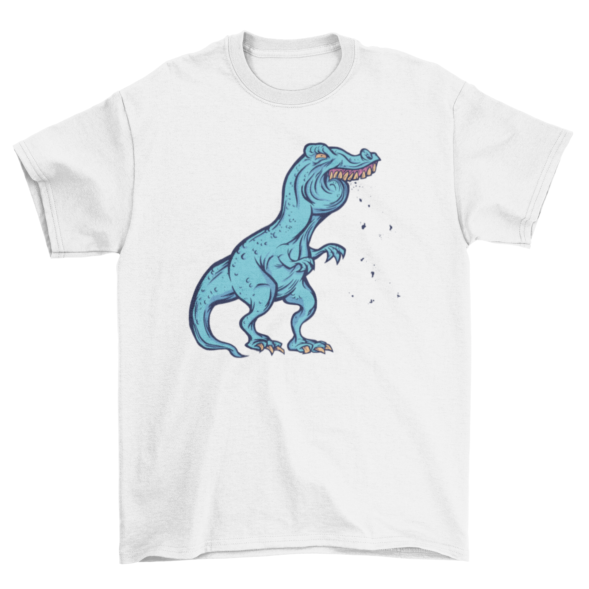 A humorous T-shirt featuring a T-rex making the 'FFFFF' sound, perfect for dinosaur lovers.