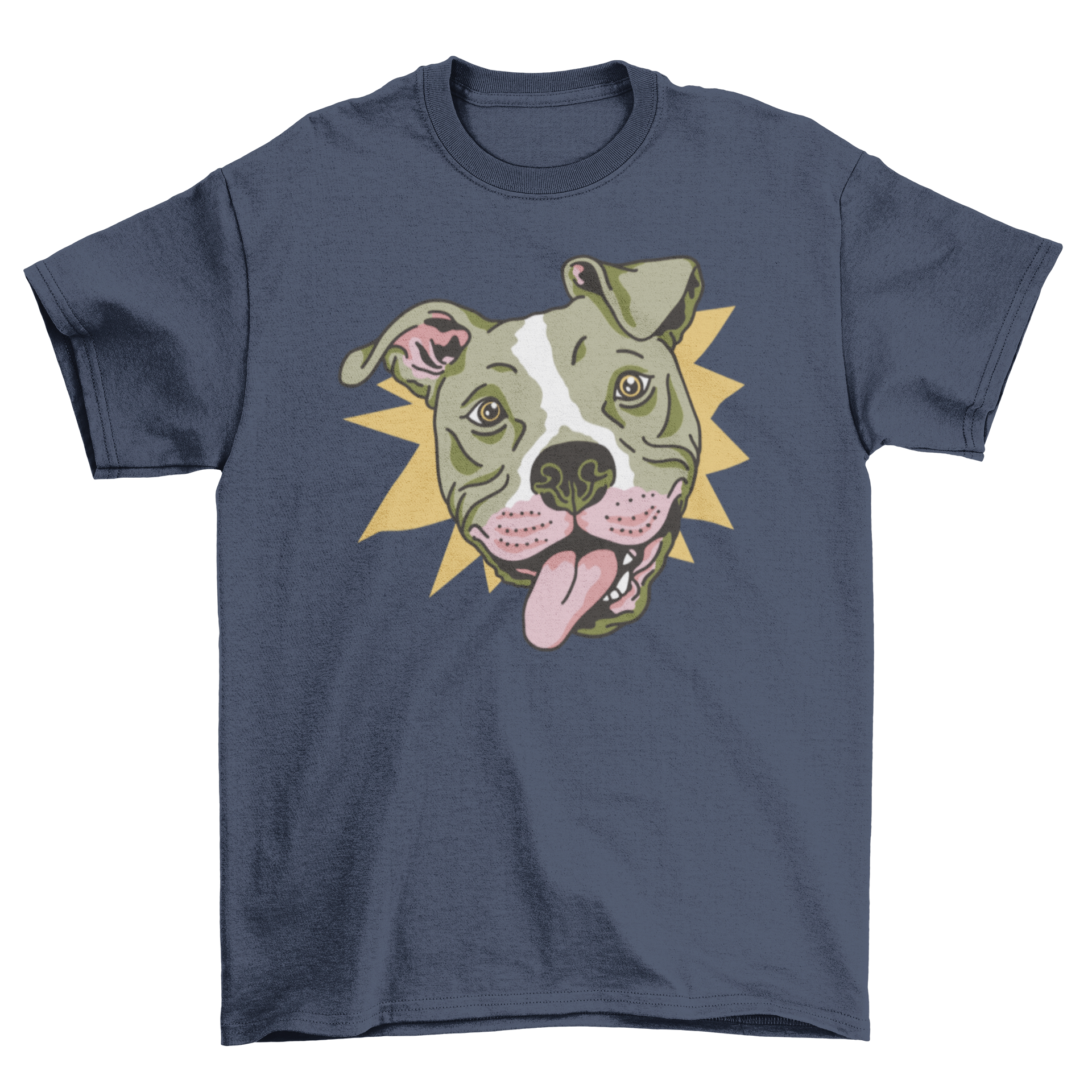 A humorous pitbull dog t-shirt featuring a unique graphic design, perfect for dog lovers.