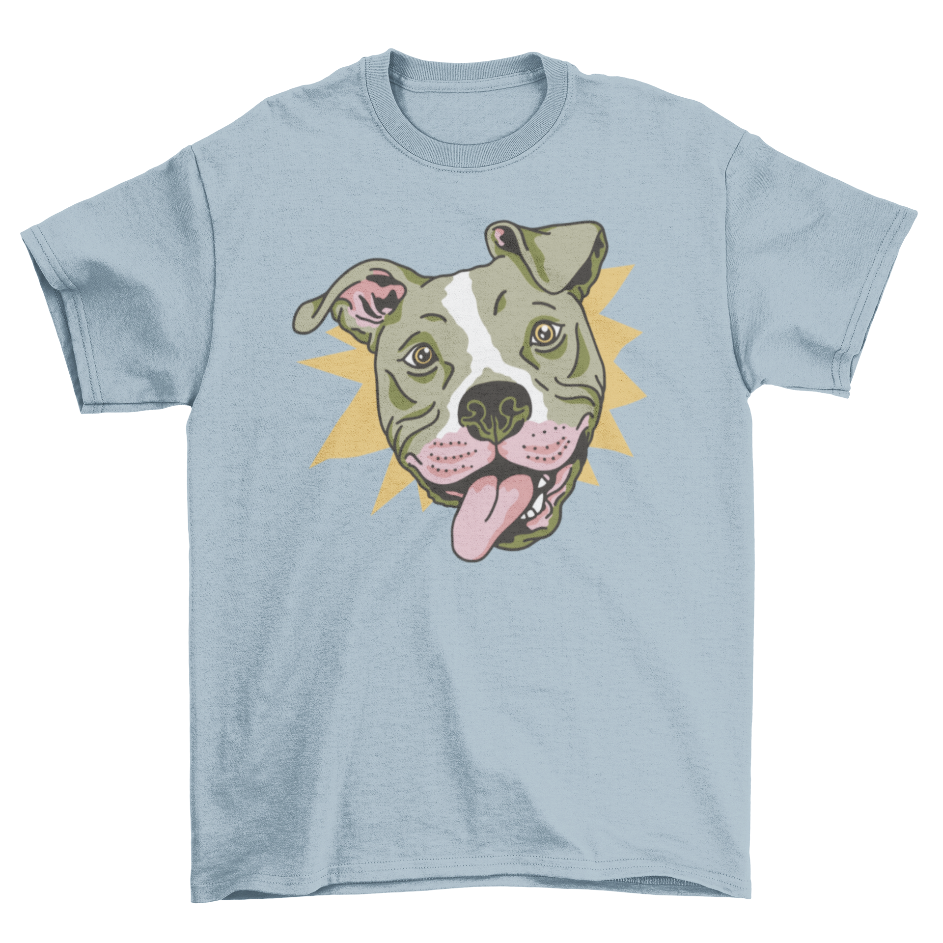 A humorous pitbull dog t-shirt featuring a unique graphic design, perfect for dog lovers.