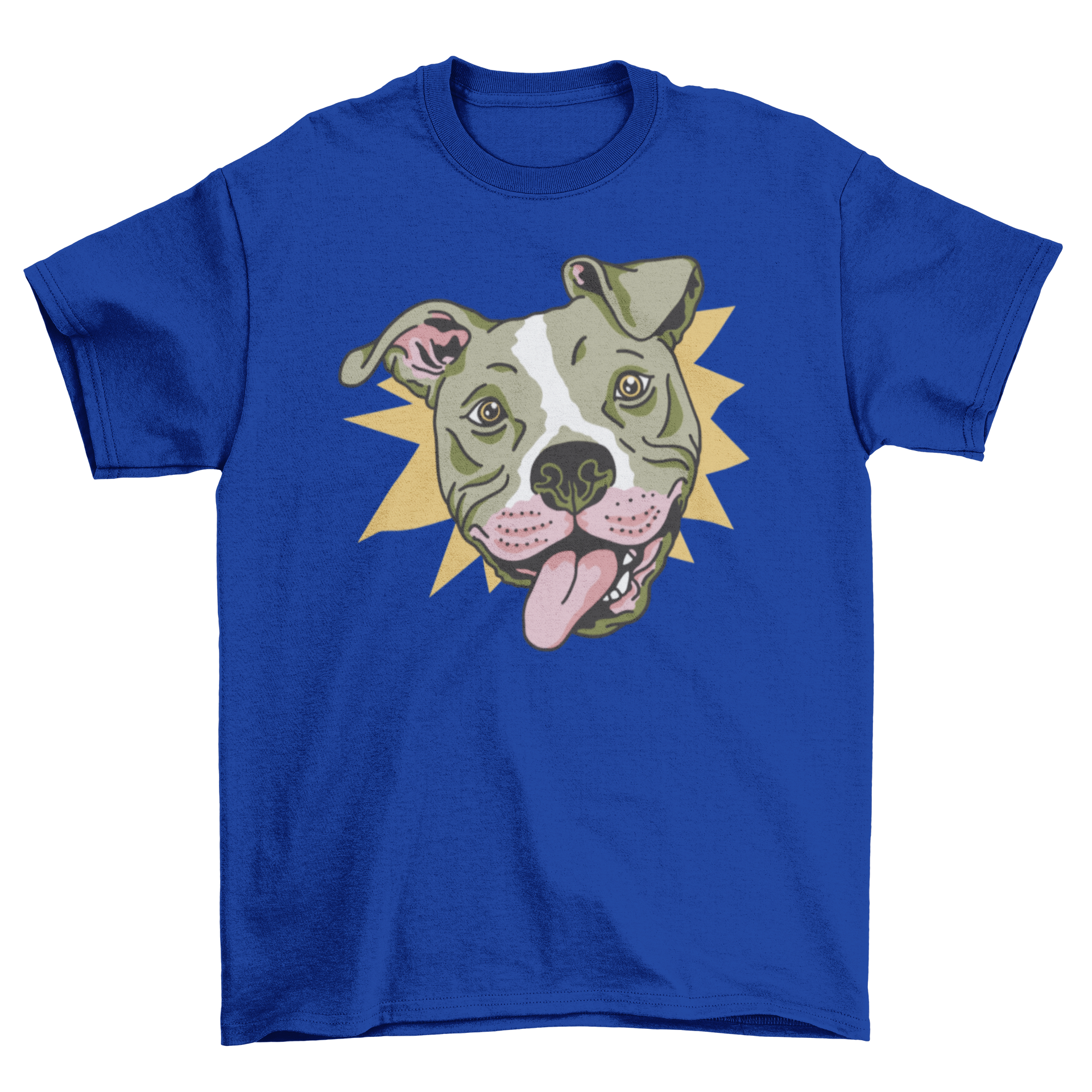 A humorous pitbull dog t-shirt featuring a unique graphic design, perfect for dog lovers.