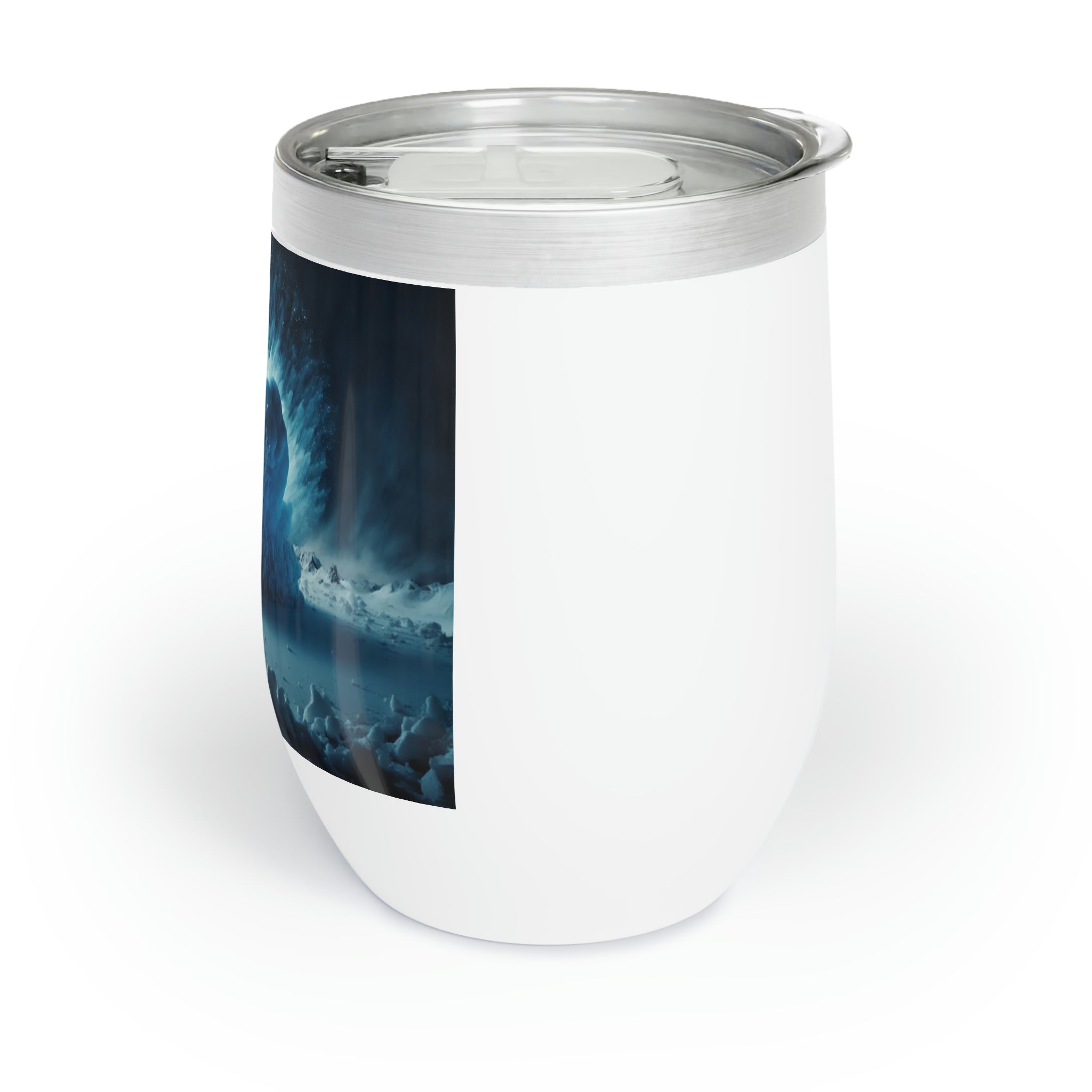 Galaxy Effects Chill Wine Tumbler in stainless steel with a customizable design, perfect for enjoying wine at the ideal temperature.