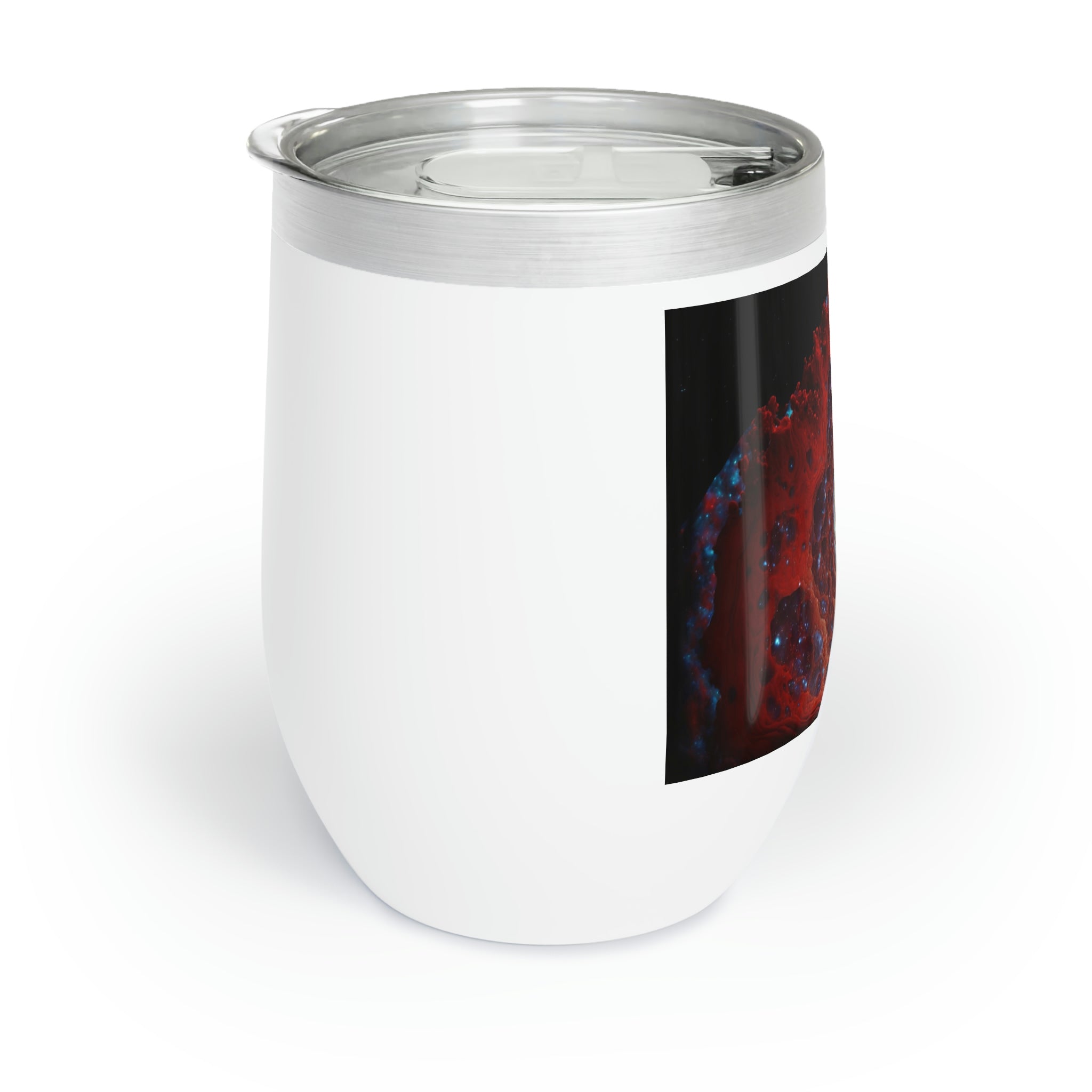 Galaxy Effects Chill Wine Tumbler in stainless steel with a customizable design, perfect for keeping drinks at the ideal temperature.