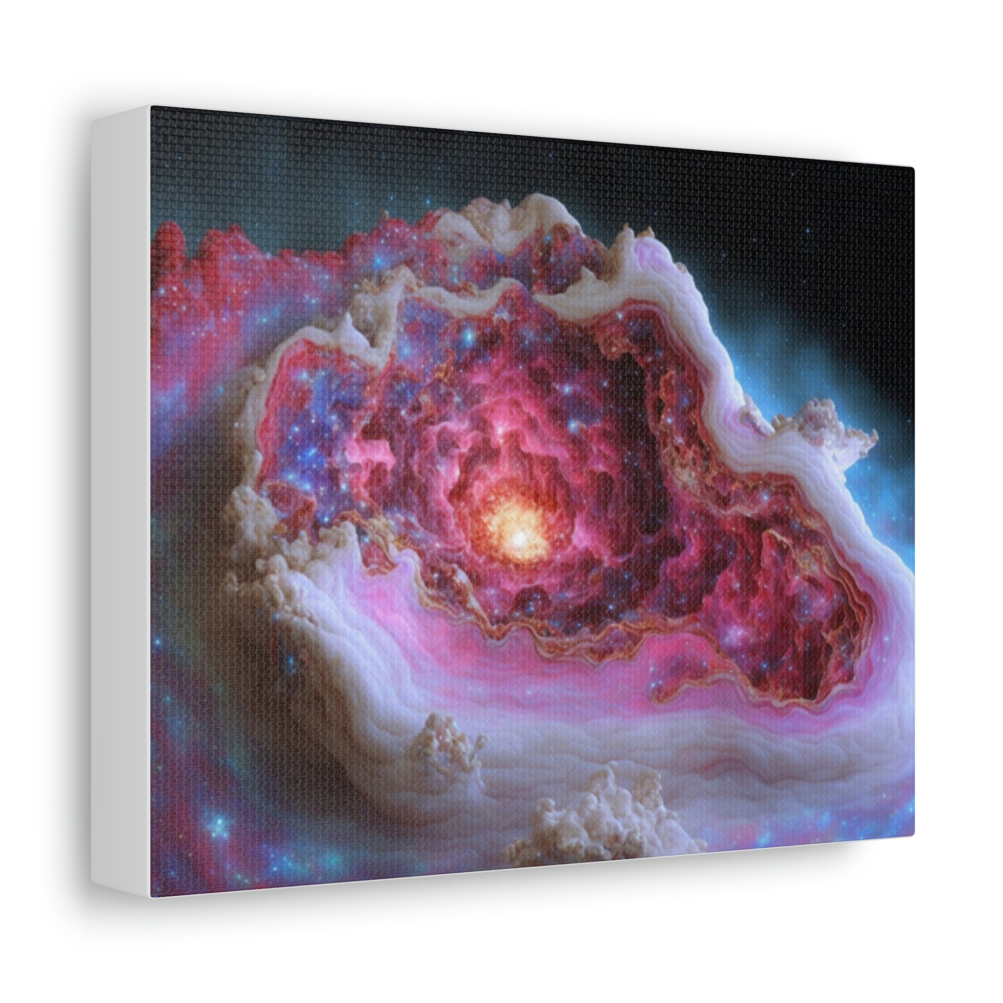 Galaxy Effects Stretched Canvas artwork featuring vibrant cosmic designs on a premium canvas stretched over a wooden frame.