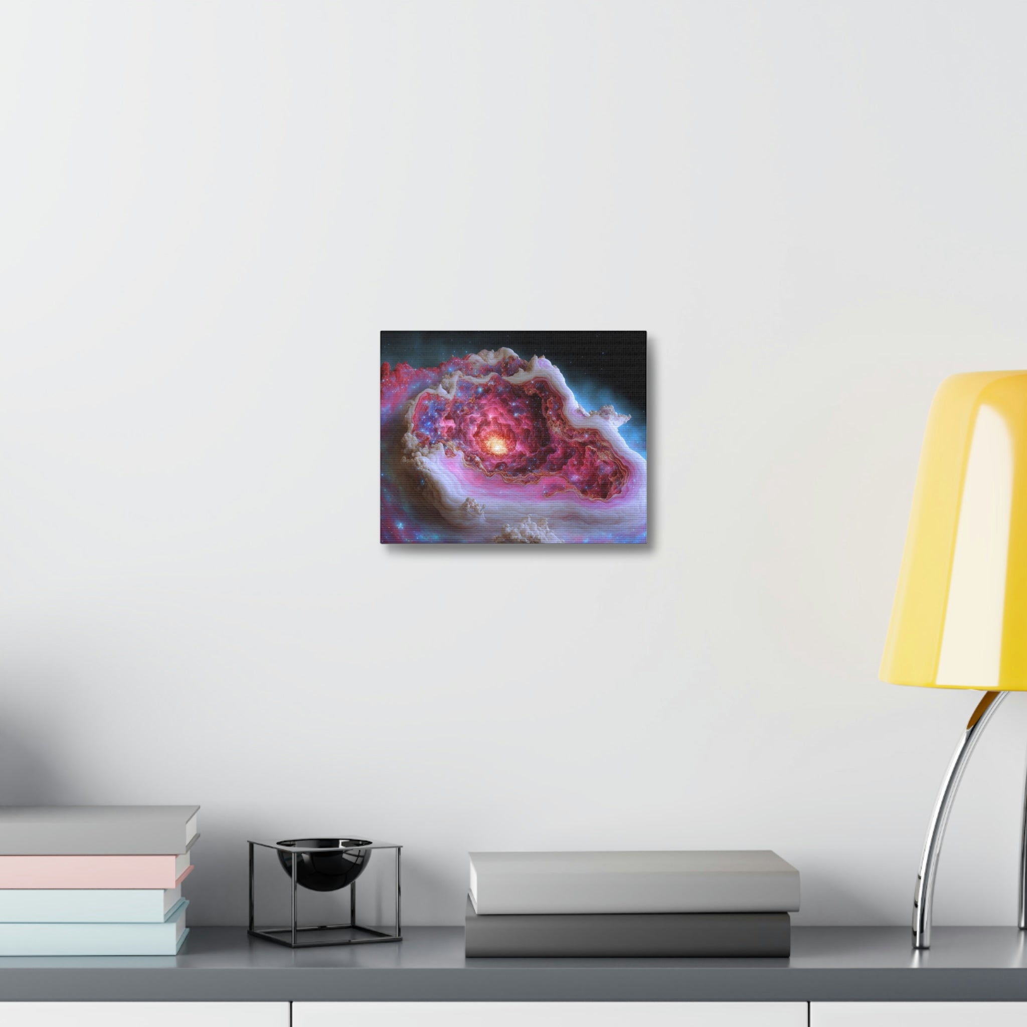 Galaxy Effects Stretched Canvas artwork featuring vibrant cosmic designs on a premium canvas stretched over a wooden frame.