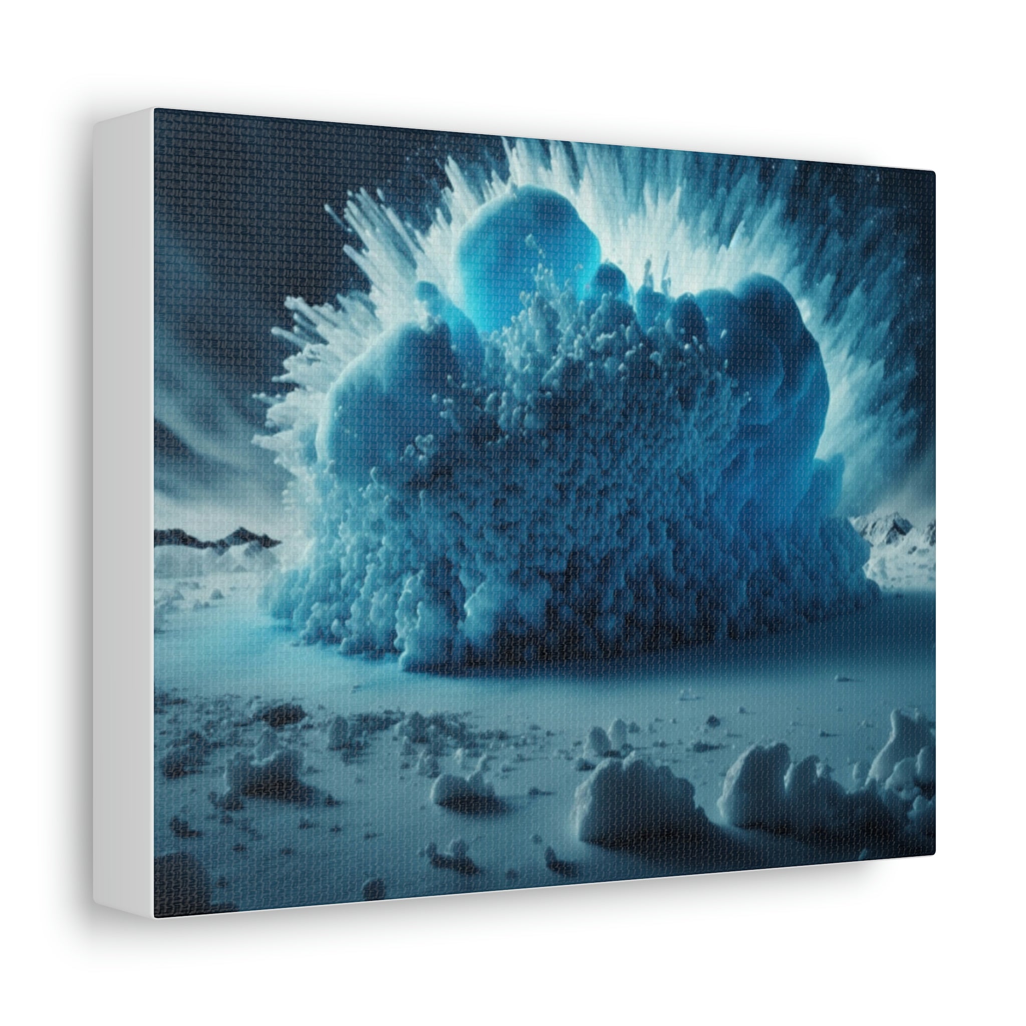 Galaxy Effects Stretched Canvas showcasing vibrant cosmic artwork on a wooden frame, perfect for indoor decoration.