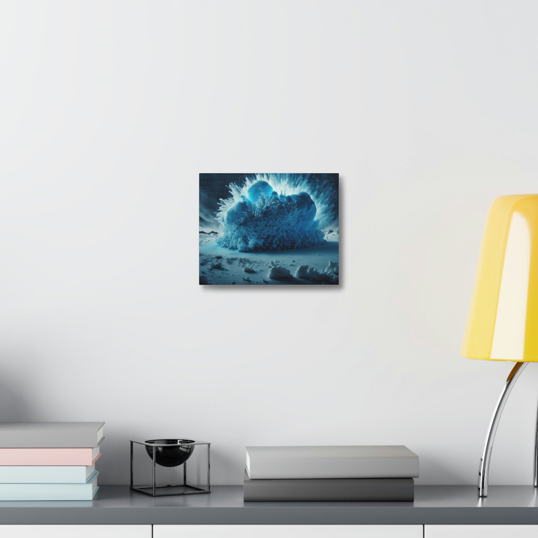 Galaxy Effects Stretched Canvas showcasing vibrant cosmic artwork on a wooden frame, perfect for indoor decoration.