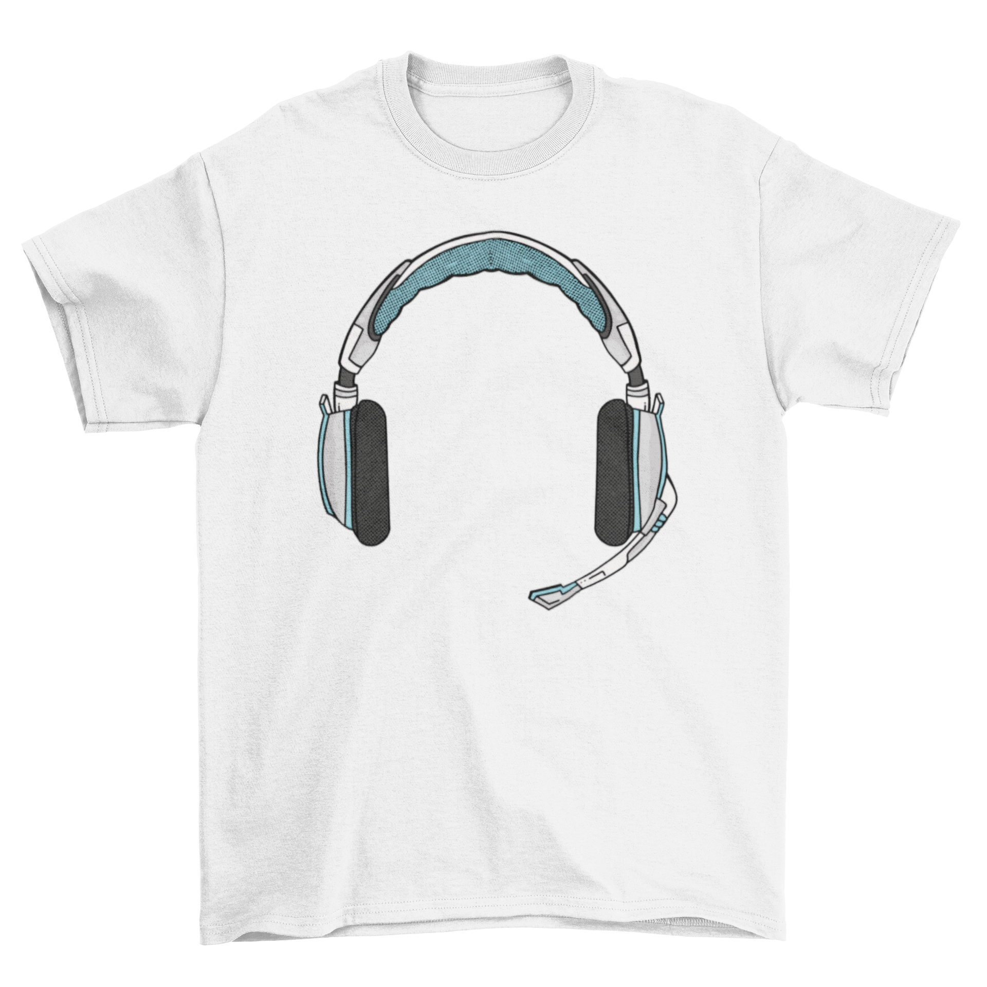 Gamer headphone t-shirt featuring a stylish headphone graphic, perfect for gaming enthusiasts.