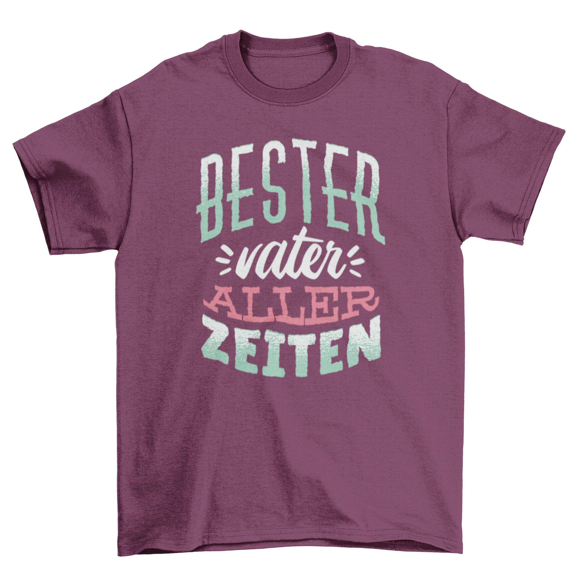 German Best Father T-shirt featuring 'bester vater aller zeiten' lettering in bold print.