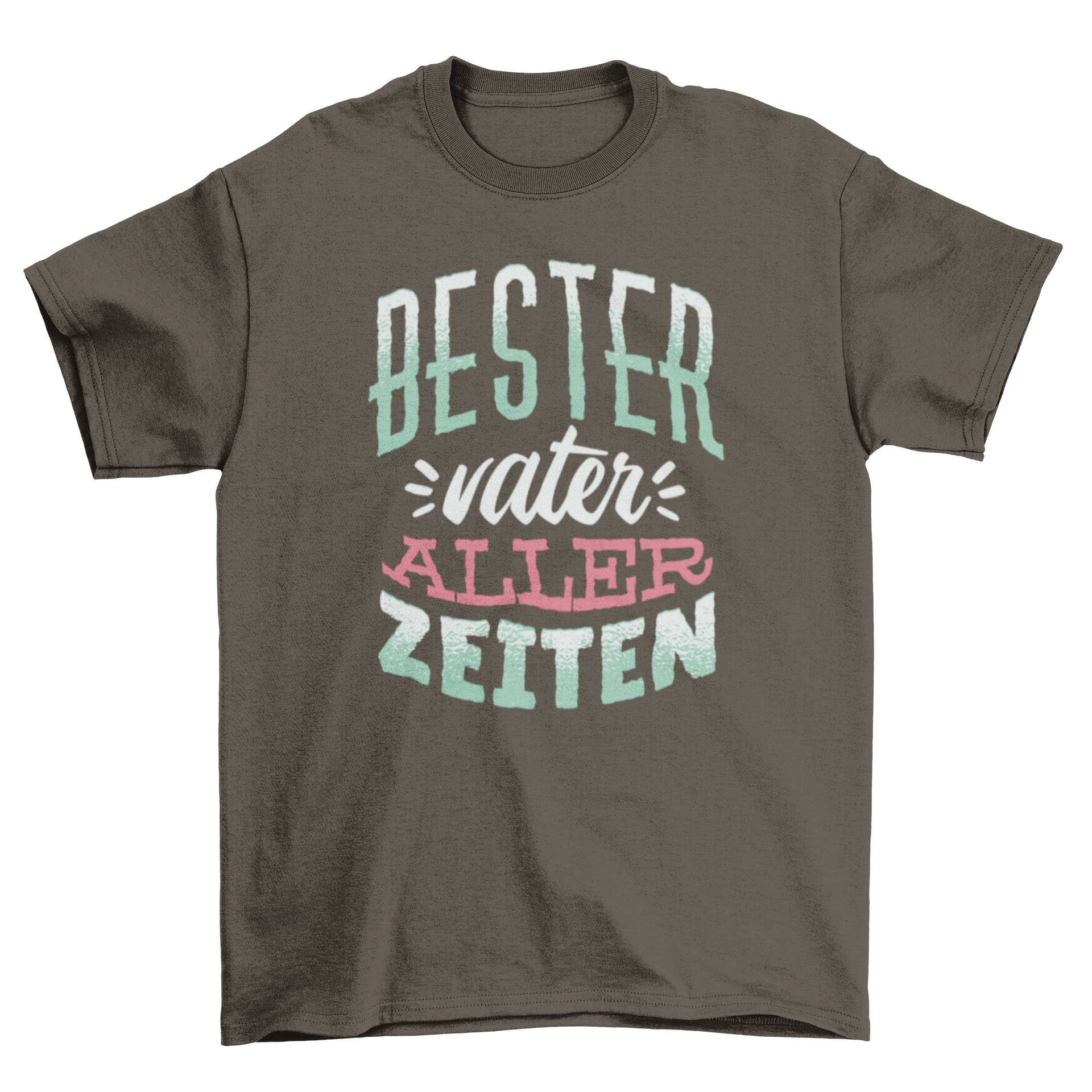 German Best Father T-shirt featuring 'bester vater aller zeiten' lettering in bold print.