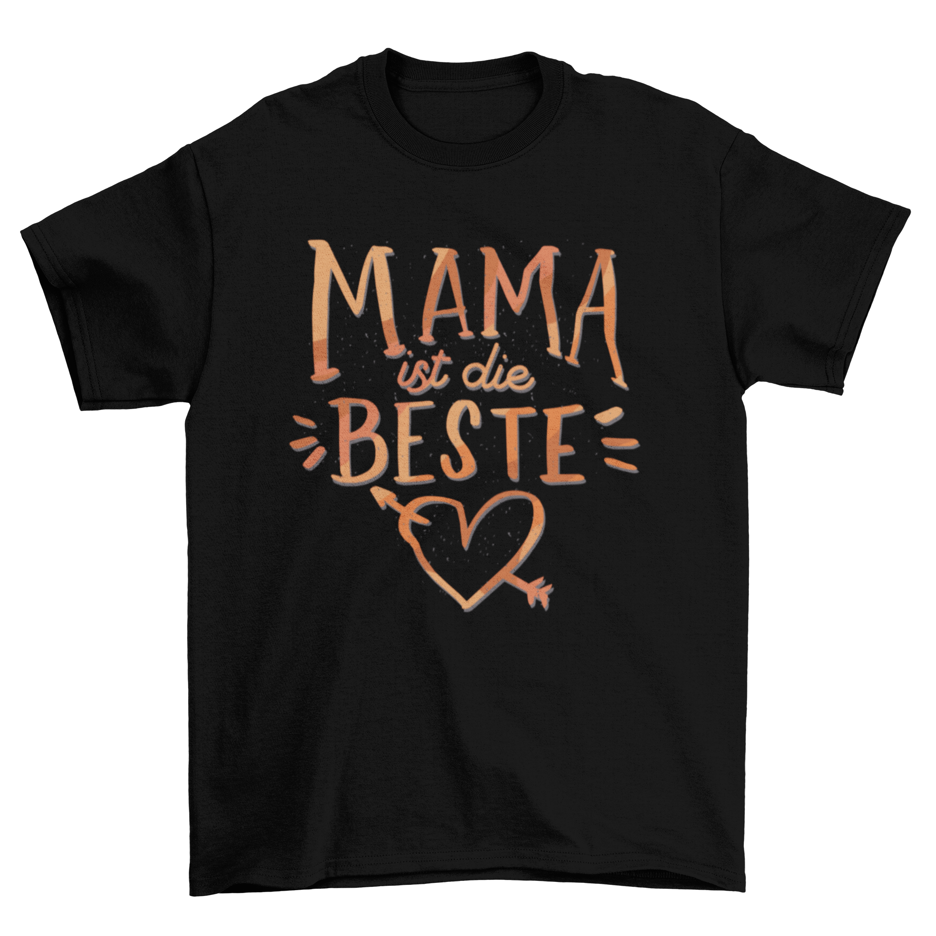 German Mom T-Shirt featuring elegant lettering 'moma ist die beste' on a soft fabric.