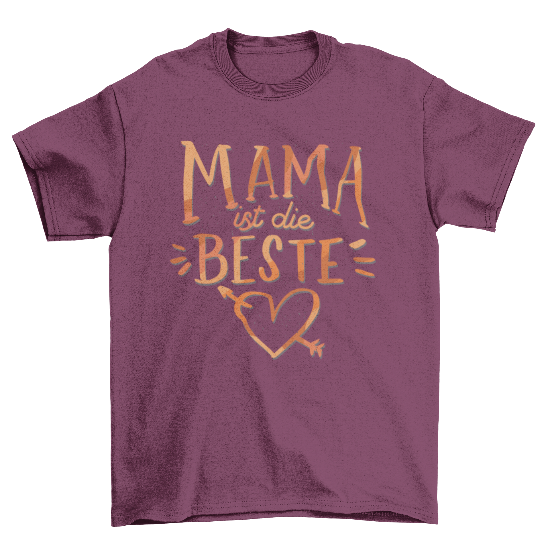 German Mom T-Shirt featuring elegant lettering 'moma ist die beste' on a soft fabric.