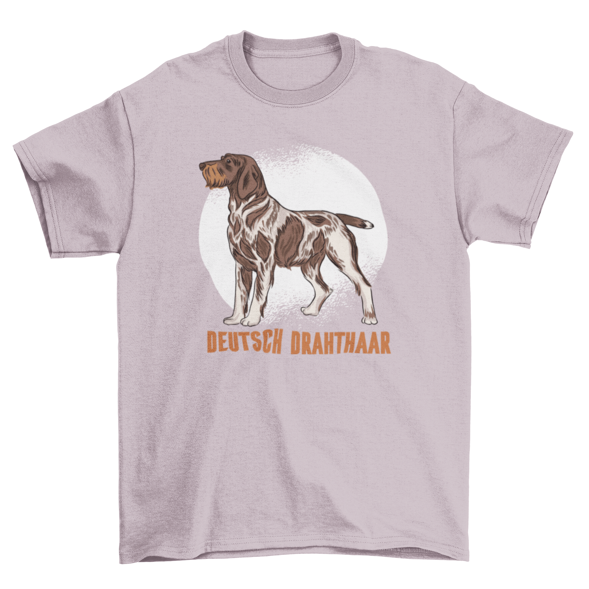 Stylish t-shirt featuring a detailed illustration of a German Wirehaired Pointer dog, perfect for dog lovers.