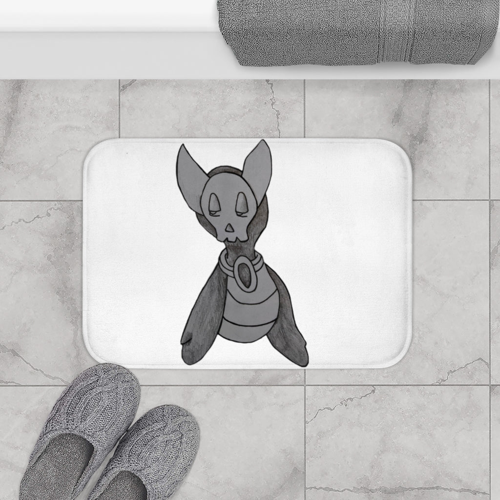 Ghoul Bath Mat featuring a stylish design with anti-slip backing, made from soft microfiber material.