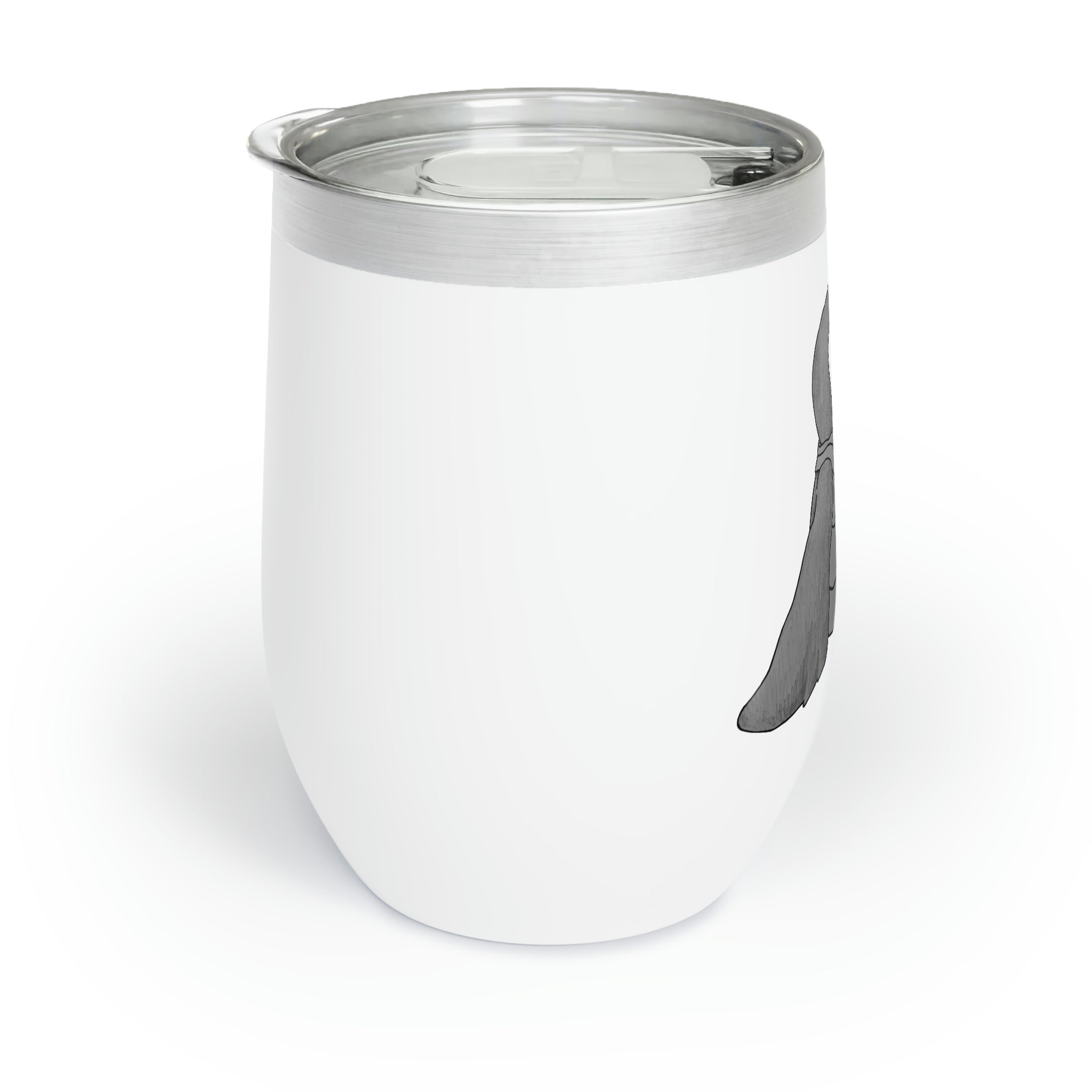 Ghoulaba Chill Wine Tumbler in stainless steel with a customizable design, perfect for enjoying wine at the ideal temperature.