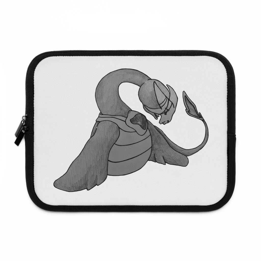 Ghoulaba Laptop Sleeve featuring a customizable front and black polyester back, designed for protection and style.