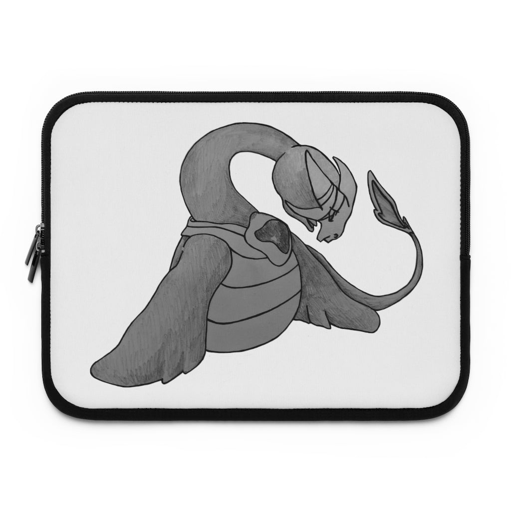 Ghoulaba Laptop Sleeve featuring a customizable front and black polyester back, designed for protection and style.