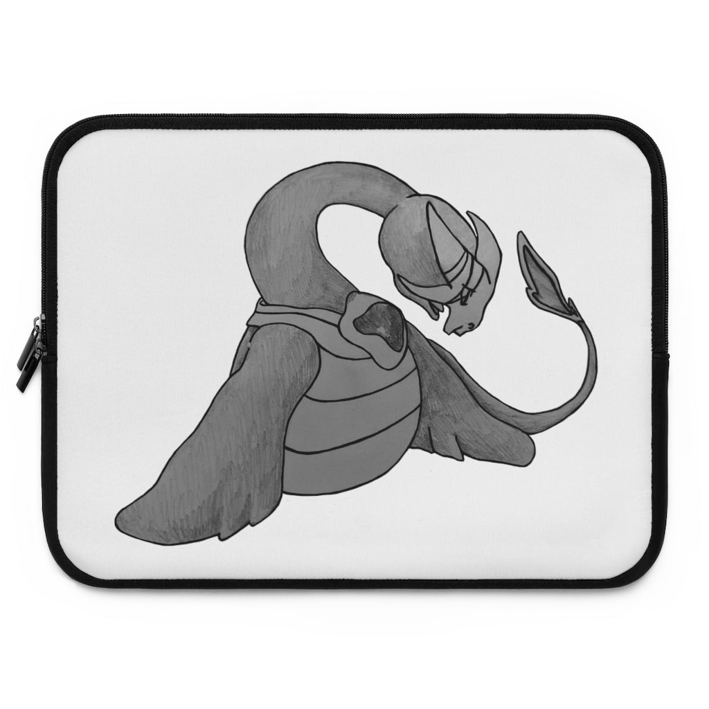 Ghoulaba Laptop Sleeve featuring a customizable front and black polyester back, designed for protection and style.