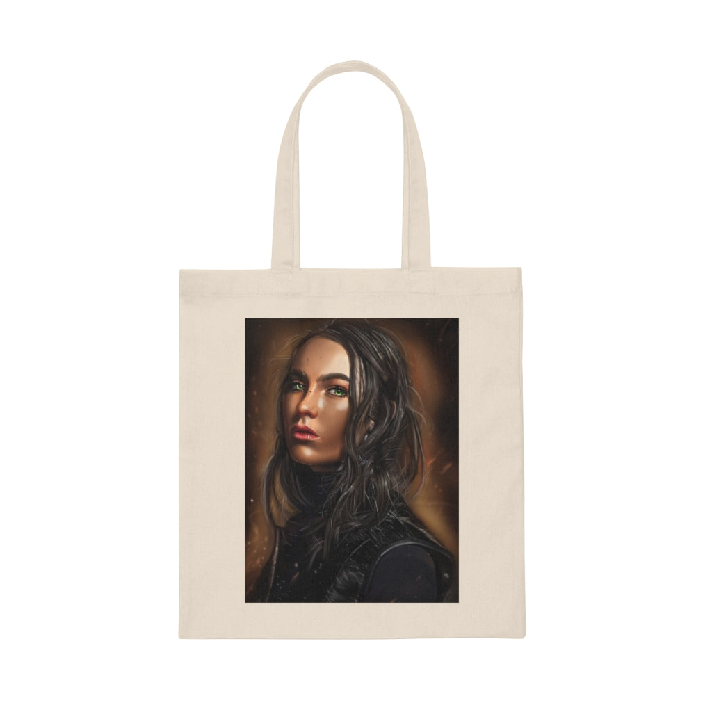 A stylish Girl Canvas Tote Bag made from 100% cotton sheeting, featuring reinforced handles and a spacious design.