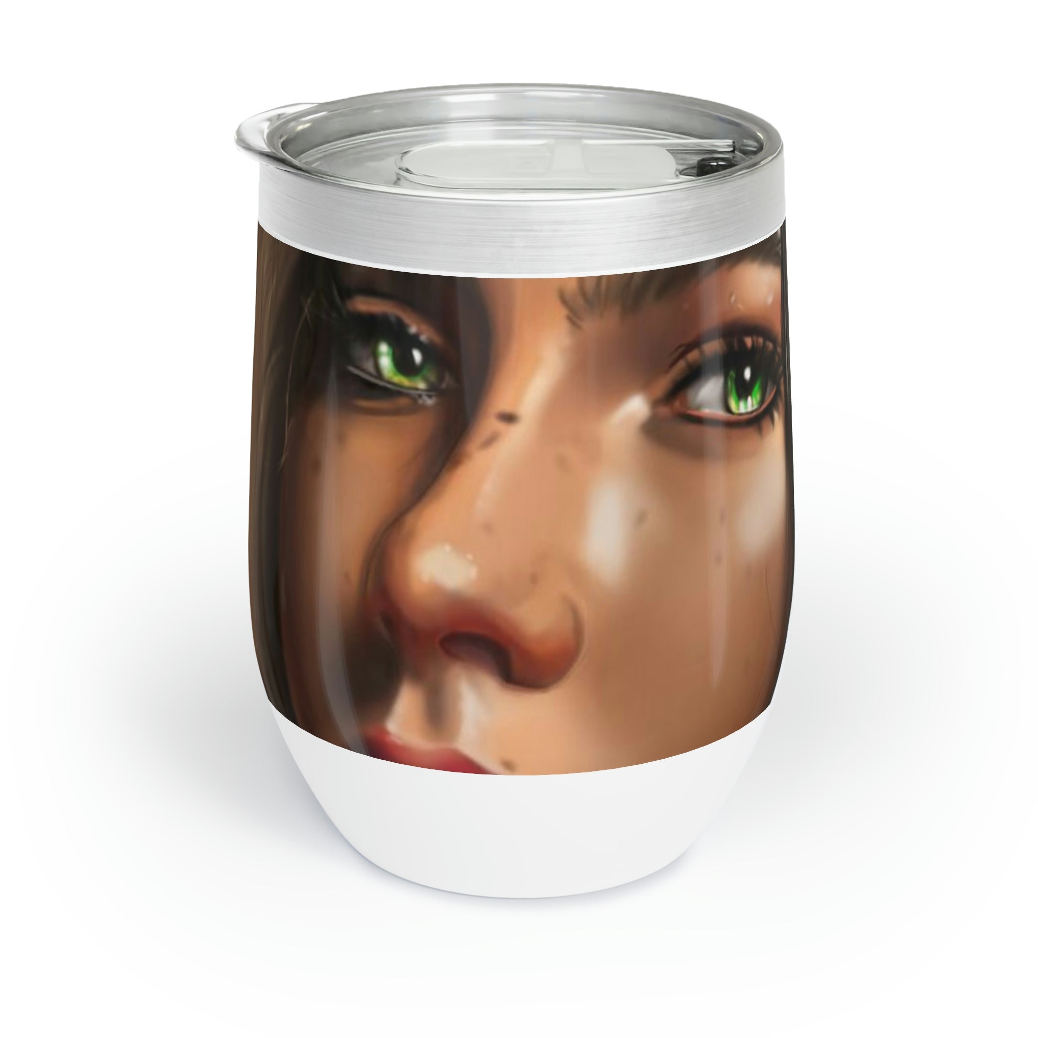 A stylish Girl Chill Wine Tumbler made of stainless steel, featuring a double-insulated design for temperature retention and customizable options.