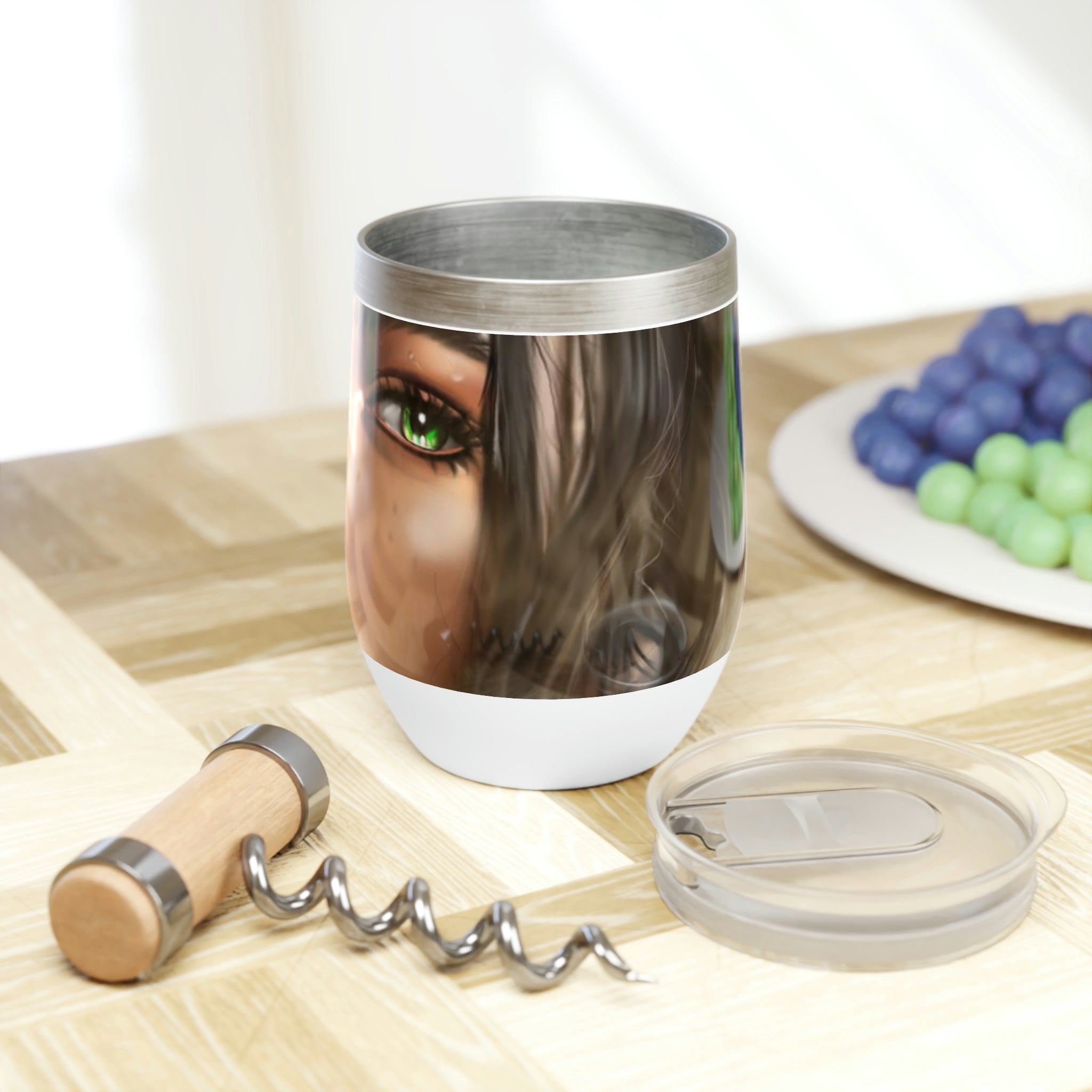 A stylish Girl Chill Wine Tumbler made of stainless steel, featuring a double-insulated design for temperature retention and customizable options.