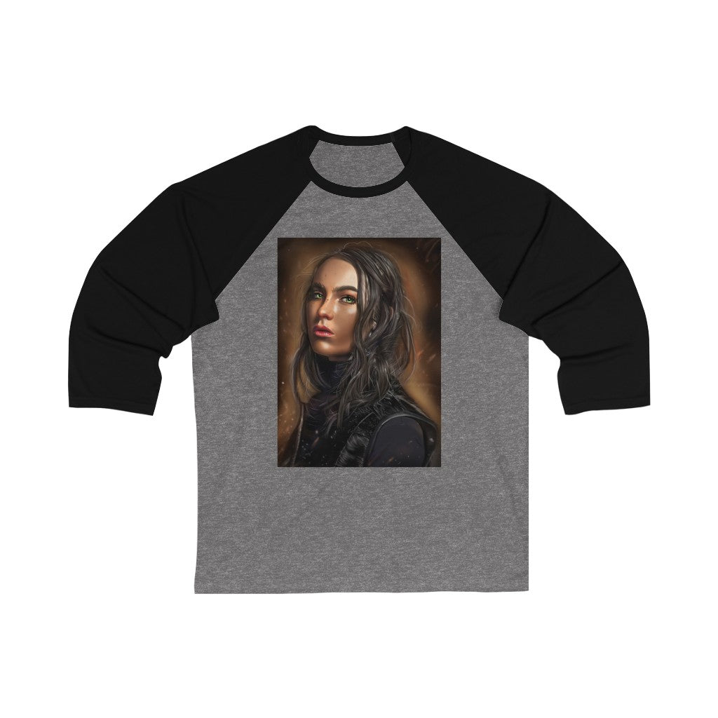 Girl Unisex 3/4 Sleeve Baseball Tee in various colors, showcasing its stylish design and comfortable fit.