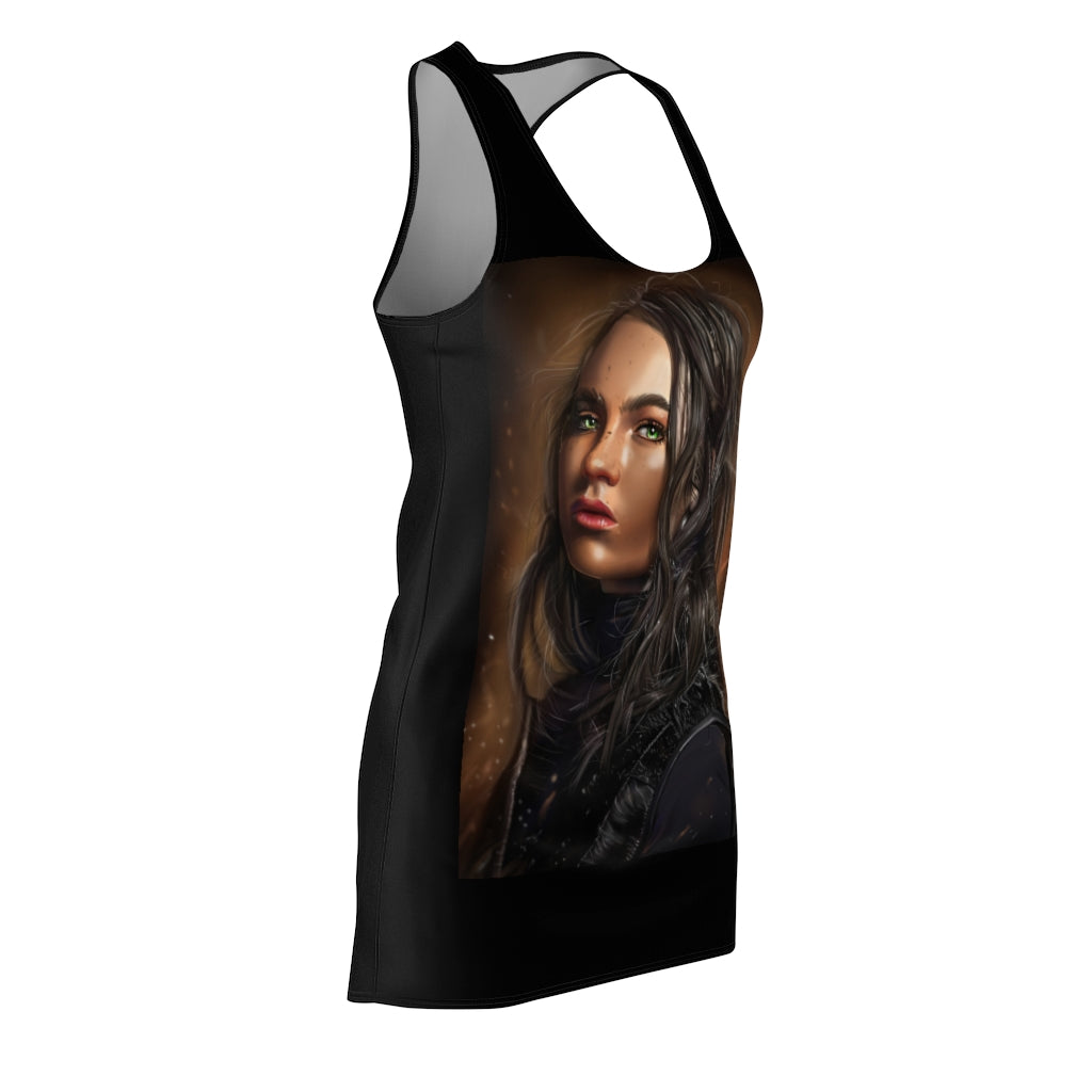 A stylish Girl Women's Cut & Sew Racerback Dress featuring a feminine design and sporty fit, perfect for casual outings.