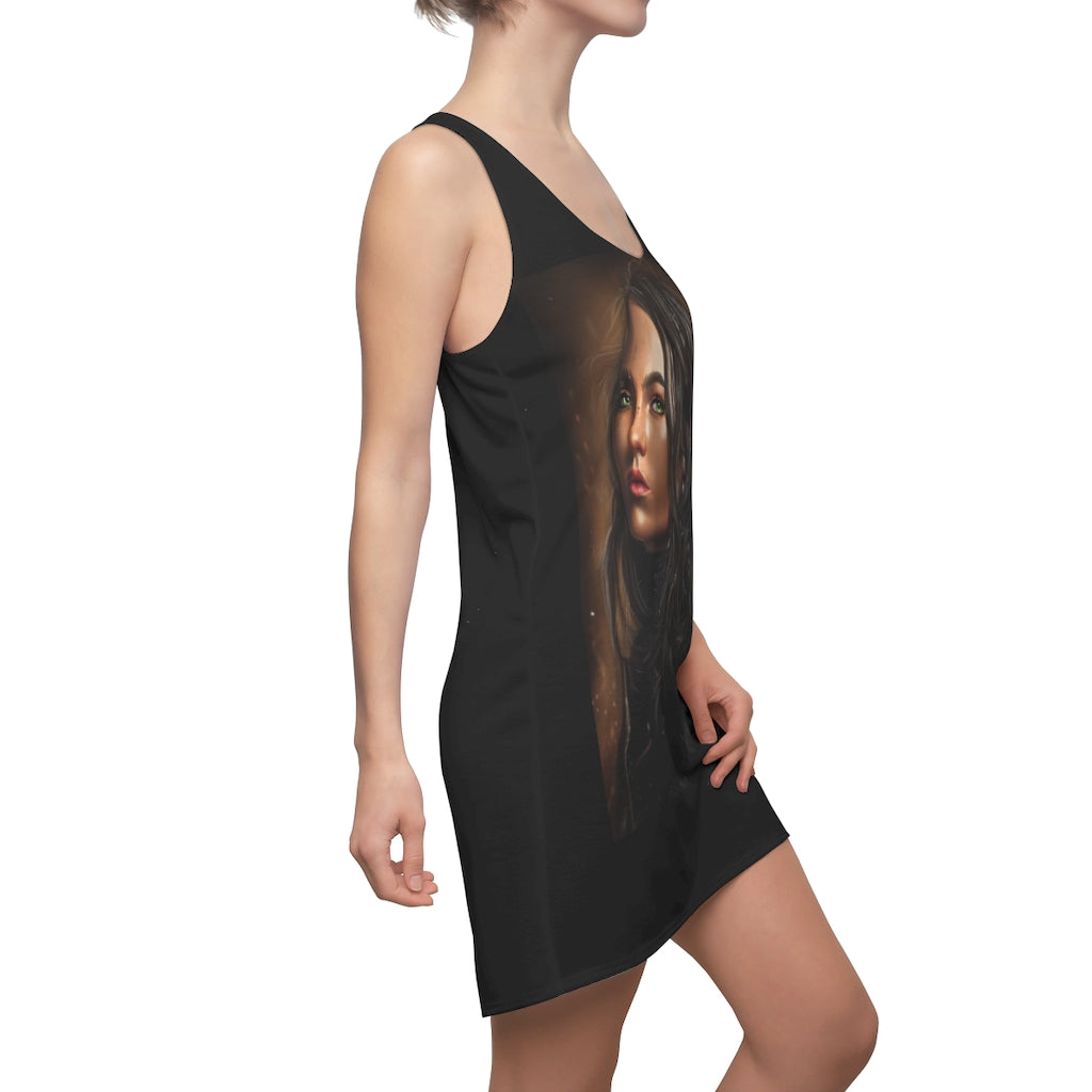 A stylish Girl Women's Cut & Sew Racerback Dress featuring a feminine design and sporty fit, perfect for casual outings.