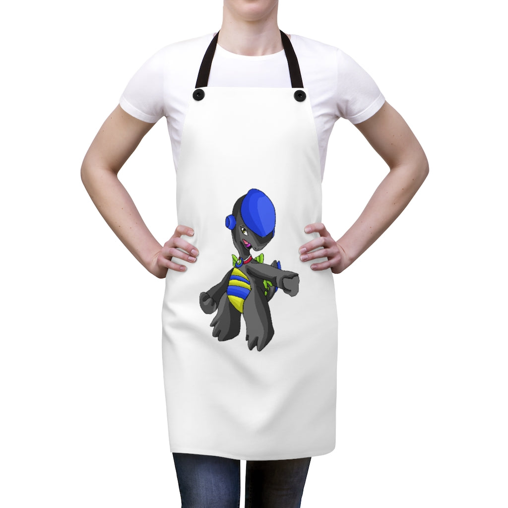 Glissgliss Apron featuring a stylish design with black detachable twill straps, perfect for cooking and grilling.