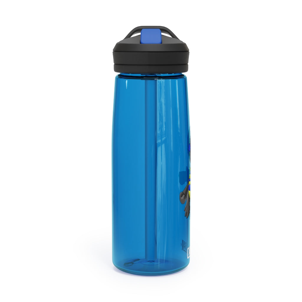 Glissgliss CamelBak Eddy® Water Bottle in 20oz and 25oz sizes, showcasing its robust design and spill-proof features.