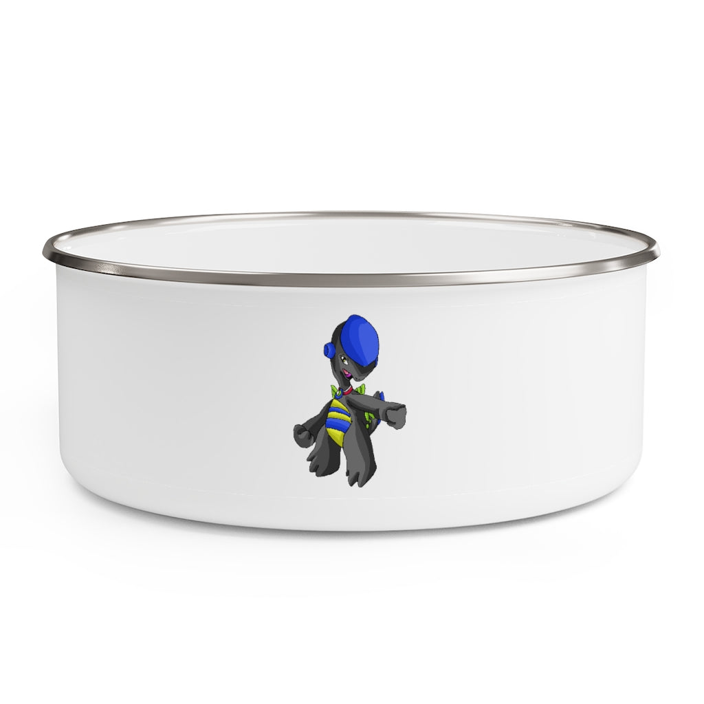 Stylish Glissgliss Enamel Bowl made of stainless steel with a translucent lid, featuring a chic design and anti-slip backing.