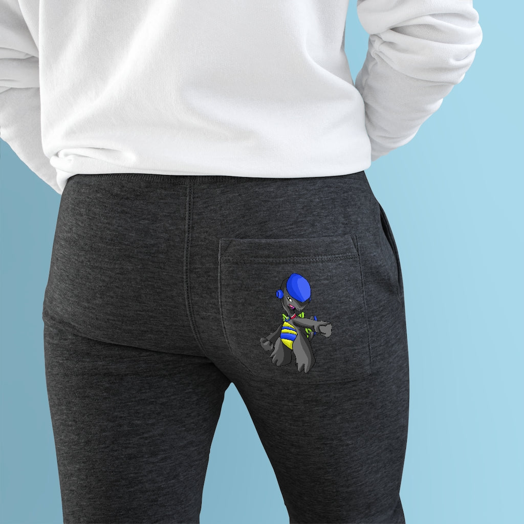 Glissgliss Premium Fleece Joggers showcasing customizable back pocket and side pockets, made from soft fleece material.