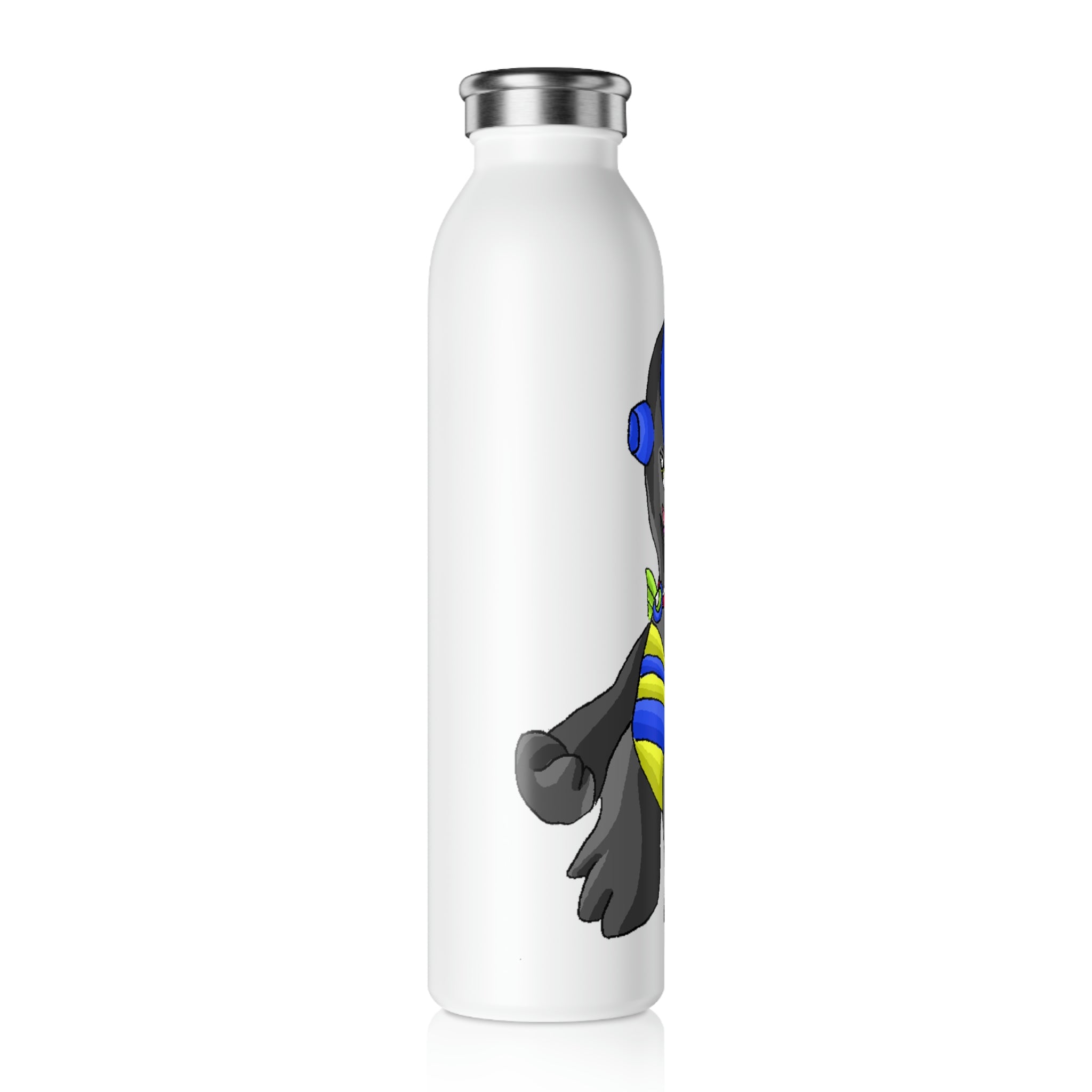 Glissgliss Slim Water Bottle with matte finish and stylish lid, showcasing personalized designs and double-wall stainless steel construction.