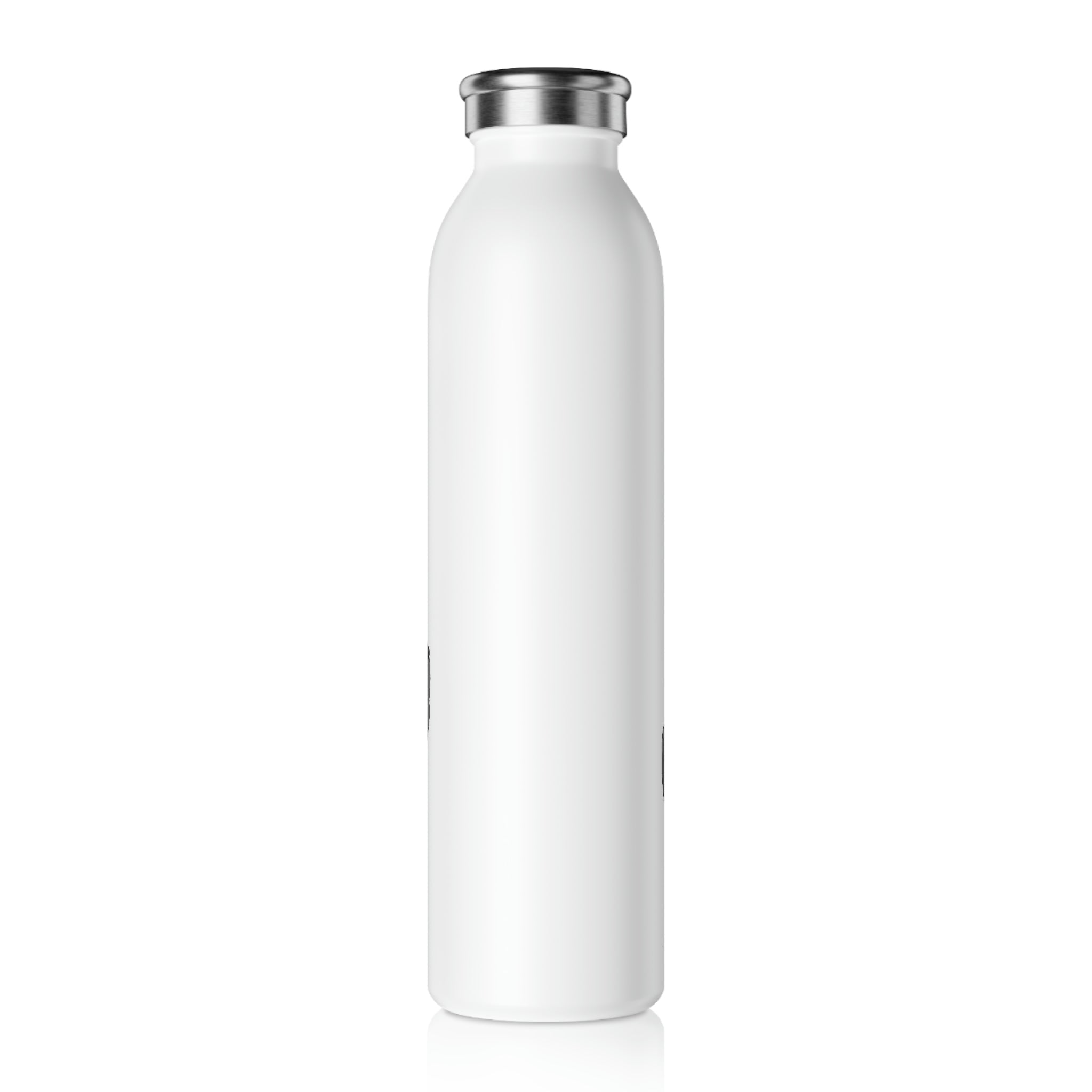 Glissgliss Slim Water Bottle with matte finish and stylish lid, showcasing personalized designs and double-wall stainless steel construction.