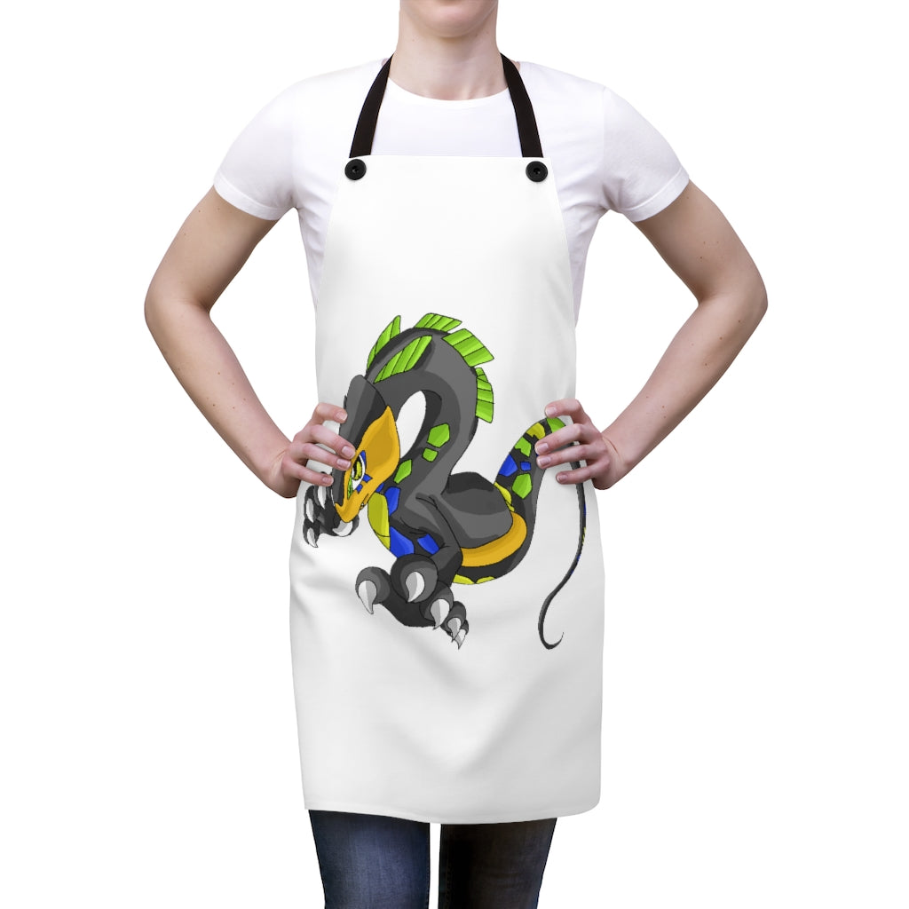 Glisstron Apron featuring a stylish design with black detachable twill straps, perfect for cooking and backyard cookouts.