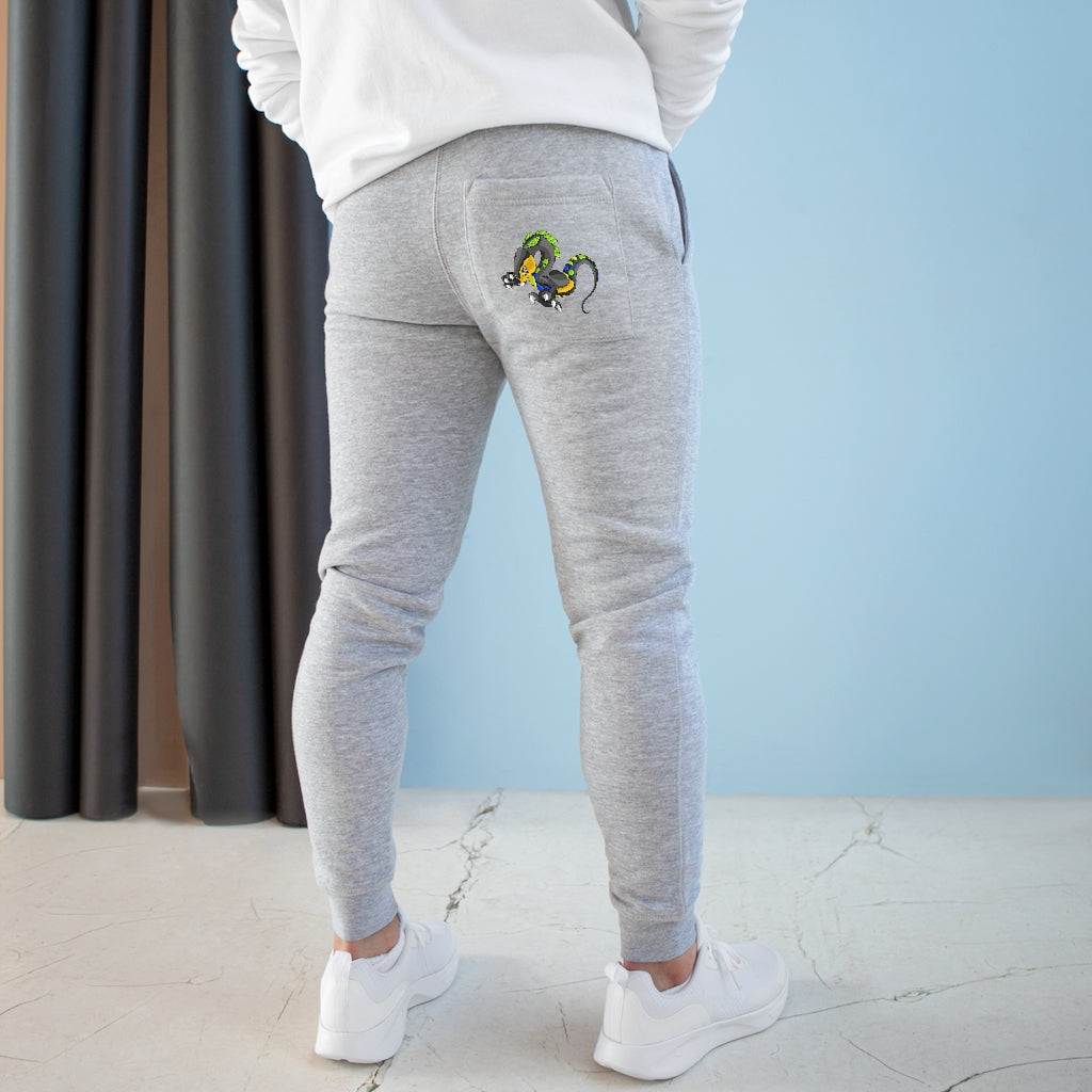 Glisstron Premium Fleece Joggers showcasing soft fleece fabric, customizable back pocket, and spacious side pockets.