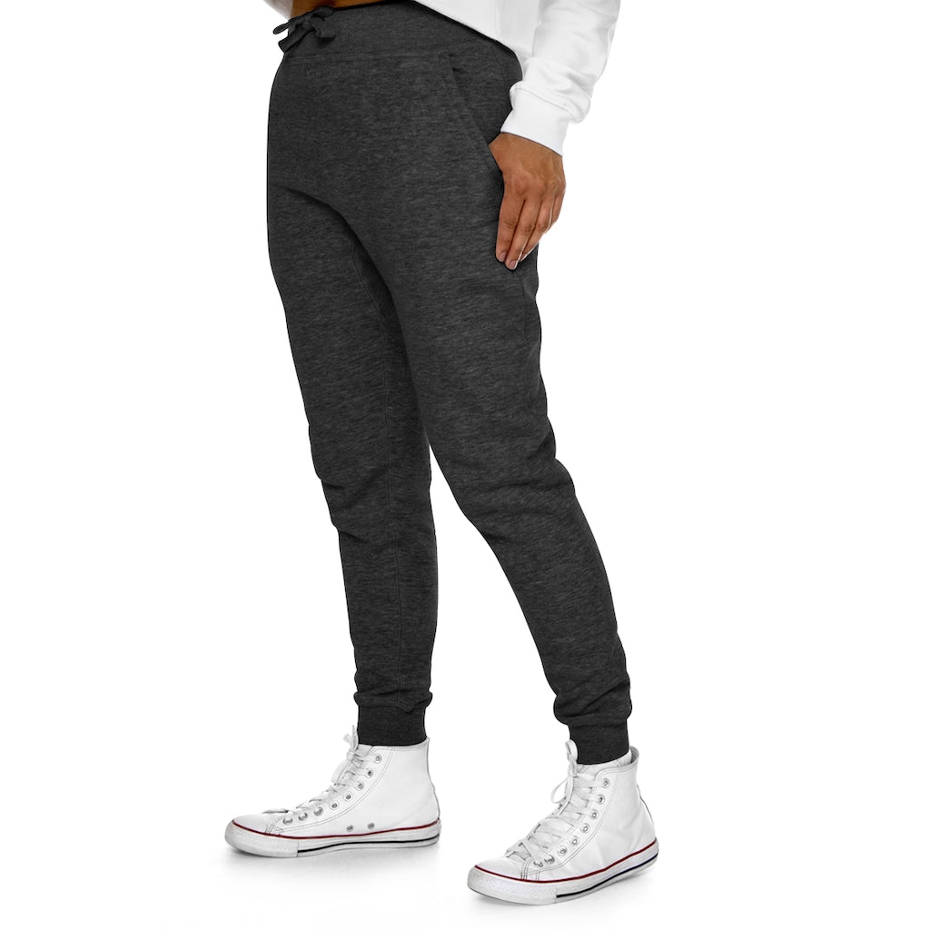 Glisstron Premium Fleece Joggers showcasing soft fleece fabric, customizable back pocket, and spacious side pockets.