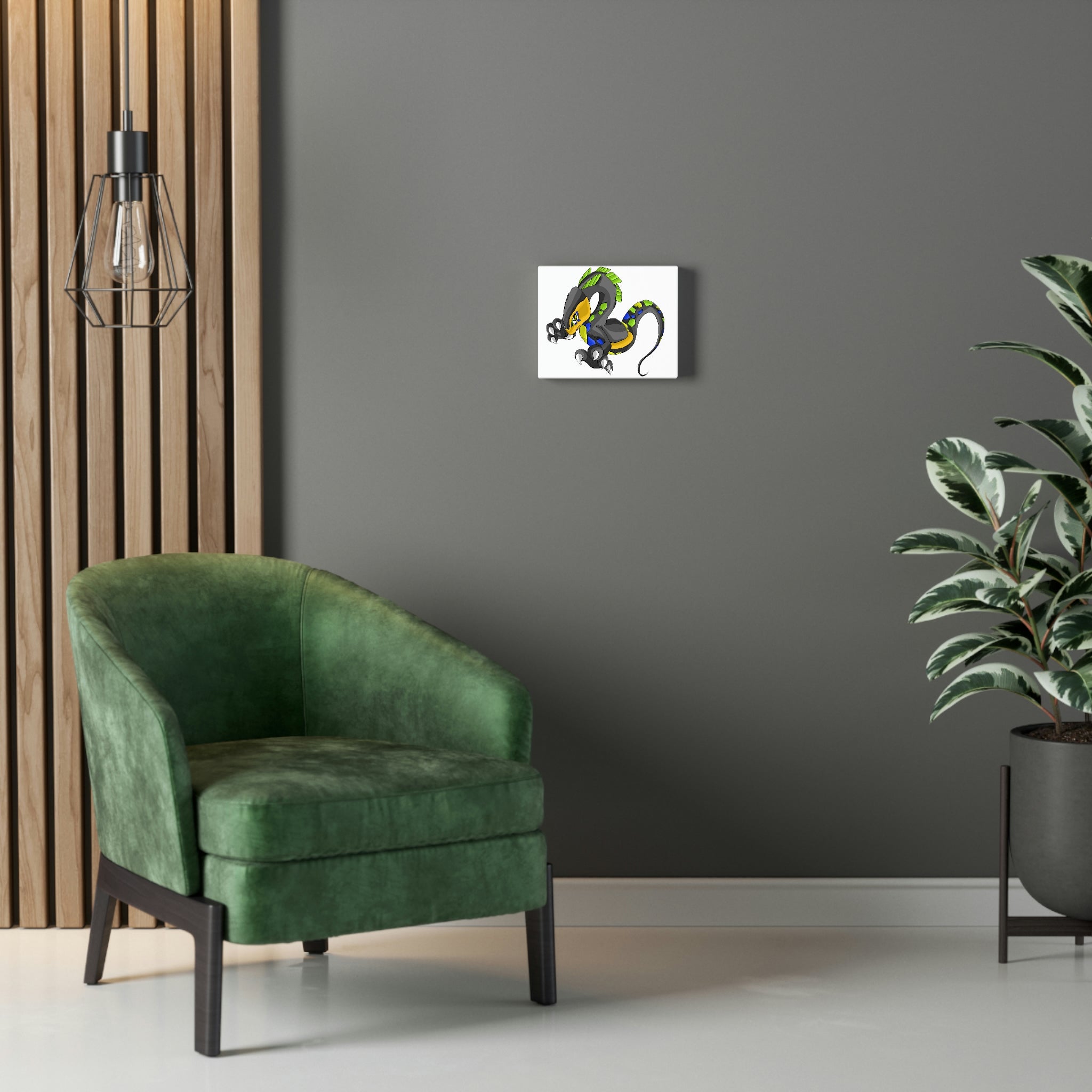 Glisstron Stretched Canvas featuring vibrant artwork on a durable wooden frame, perfect for indoor decoration.