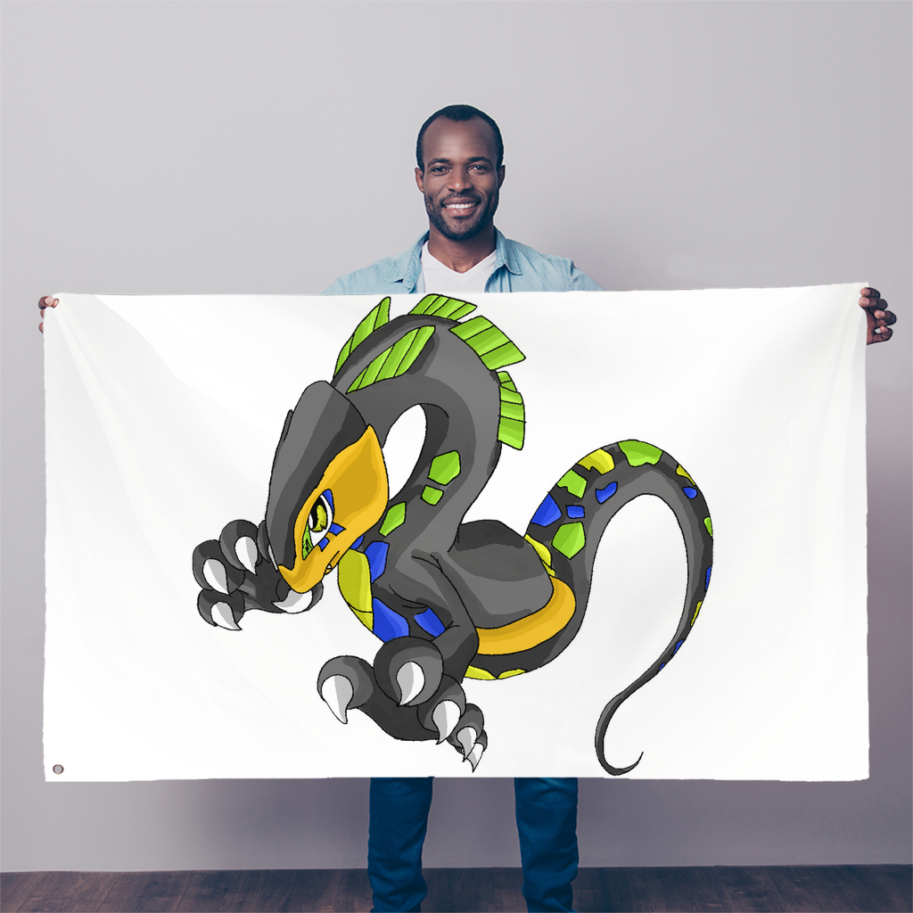 Glisstron Sublimation Flag, 5FT x 3FT, made of durable polyester with vibrant colors and double-stitched edges, featuring two eyelets for easy hanging.