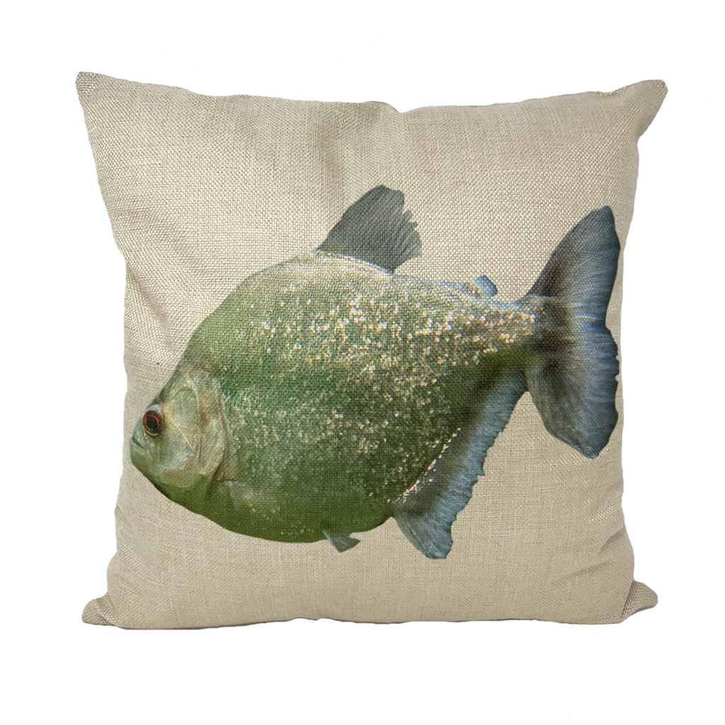 Glitter Green Fish Throw Pillows featuring a vibrant fish design on a soft cushion cover, perfect for home decor.