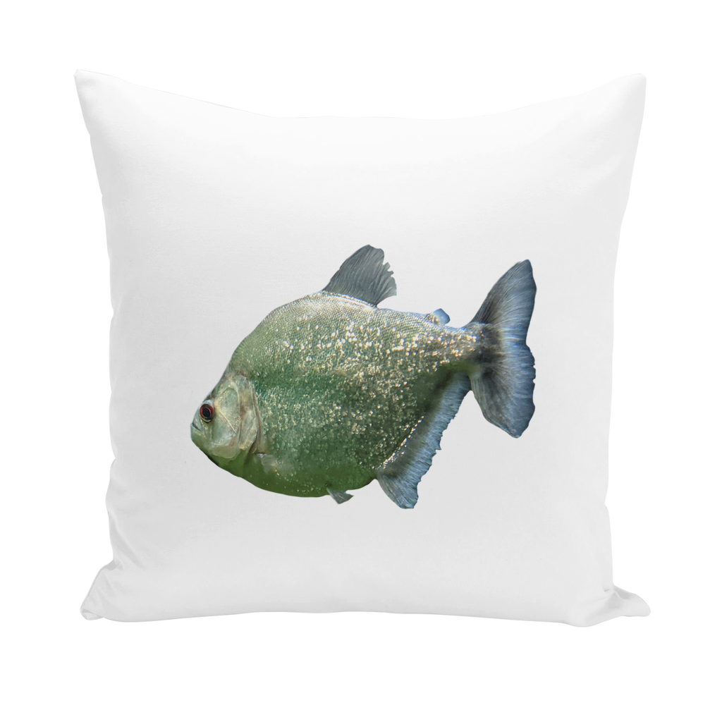 Glitter Green Fish Throw Pillows featuring a vibrant fish design on a soft cushion cover, perfect for home decor.