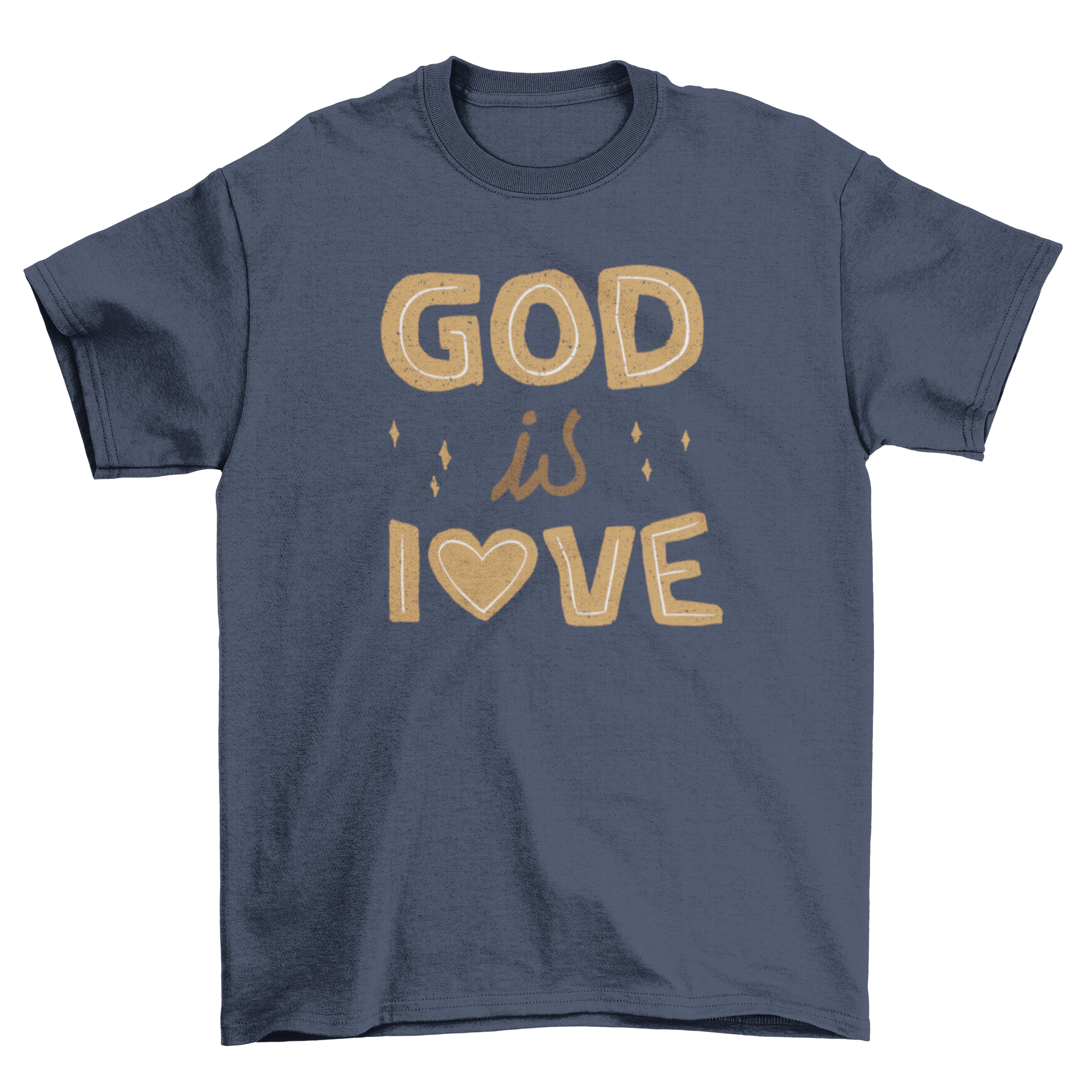 A stylish God is love t-shirt featuring an elegant quote design, perfect for expressing faith and love.