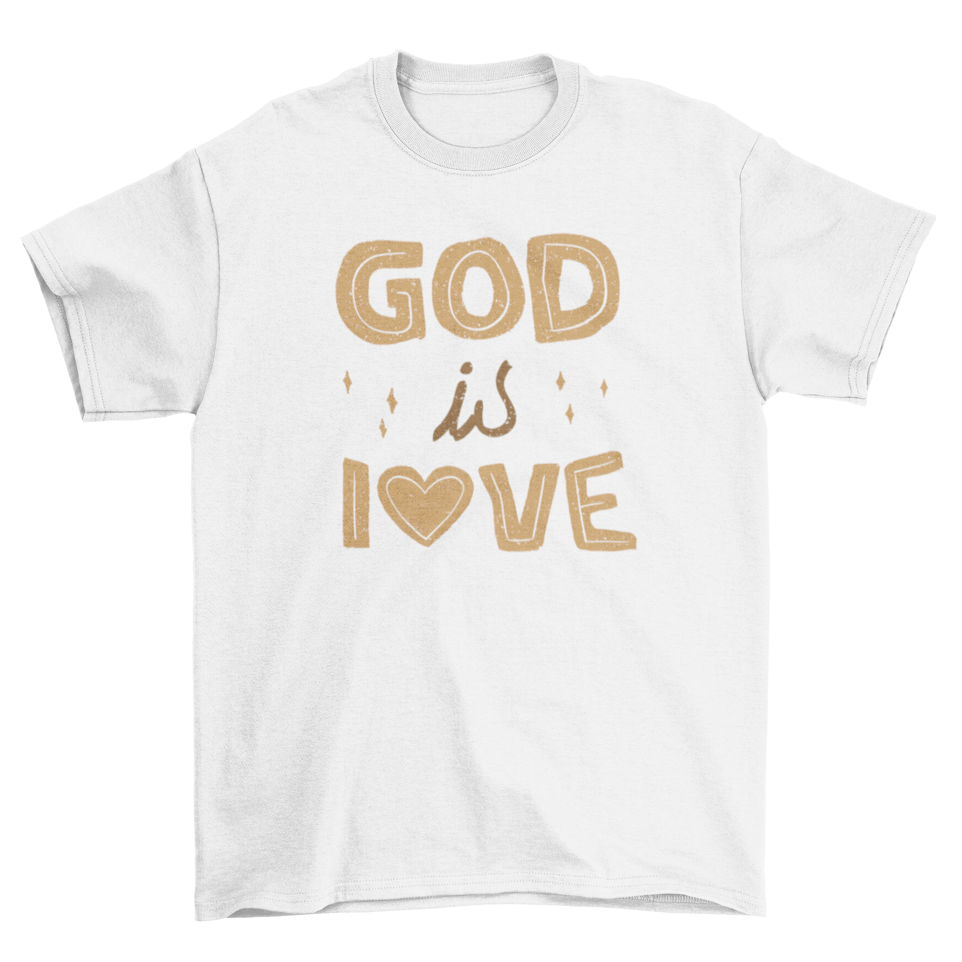 A stylish God is love t-shirt featuring an elegant quote design, perfect for expressing faith and love.