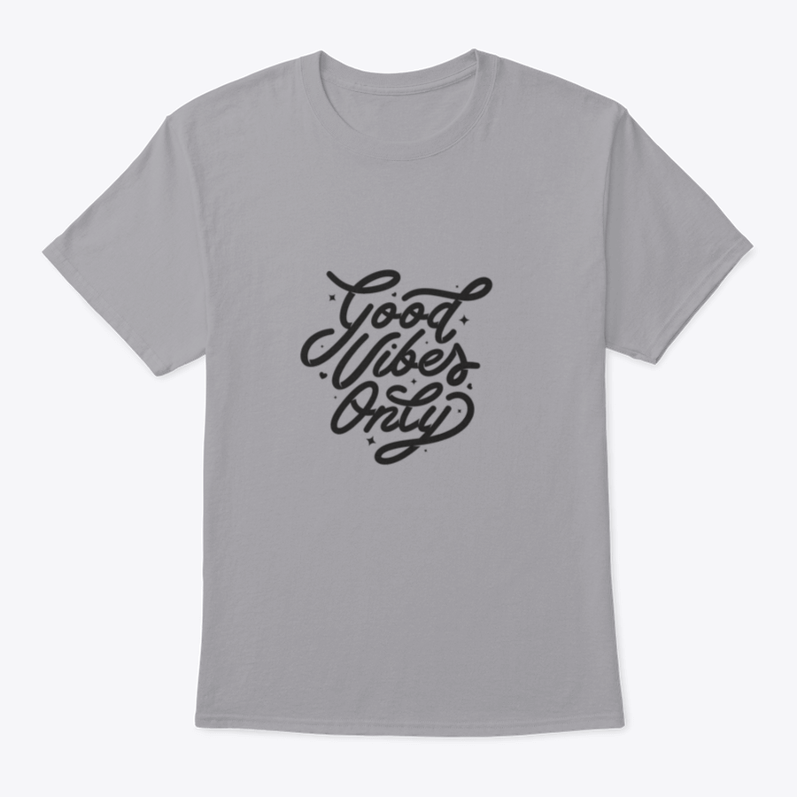 Good Vibes Only T-Shirt featuring an inspirational quote design, made from soft cotton fabric.