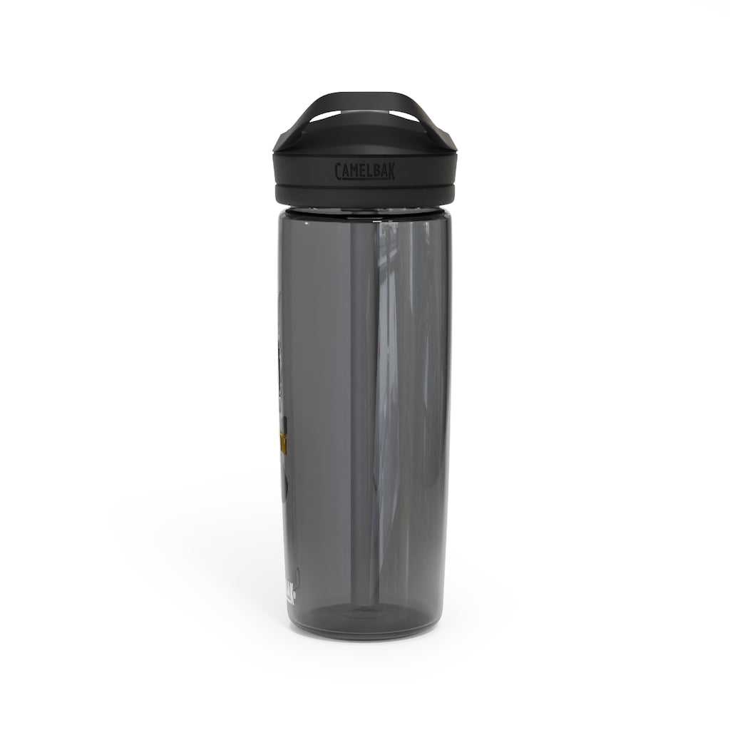 Gold Sword CamelBak Eddy® Water Bottle in 20oz and 25oz sizes, featuring a durable design and spill-proof valve.