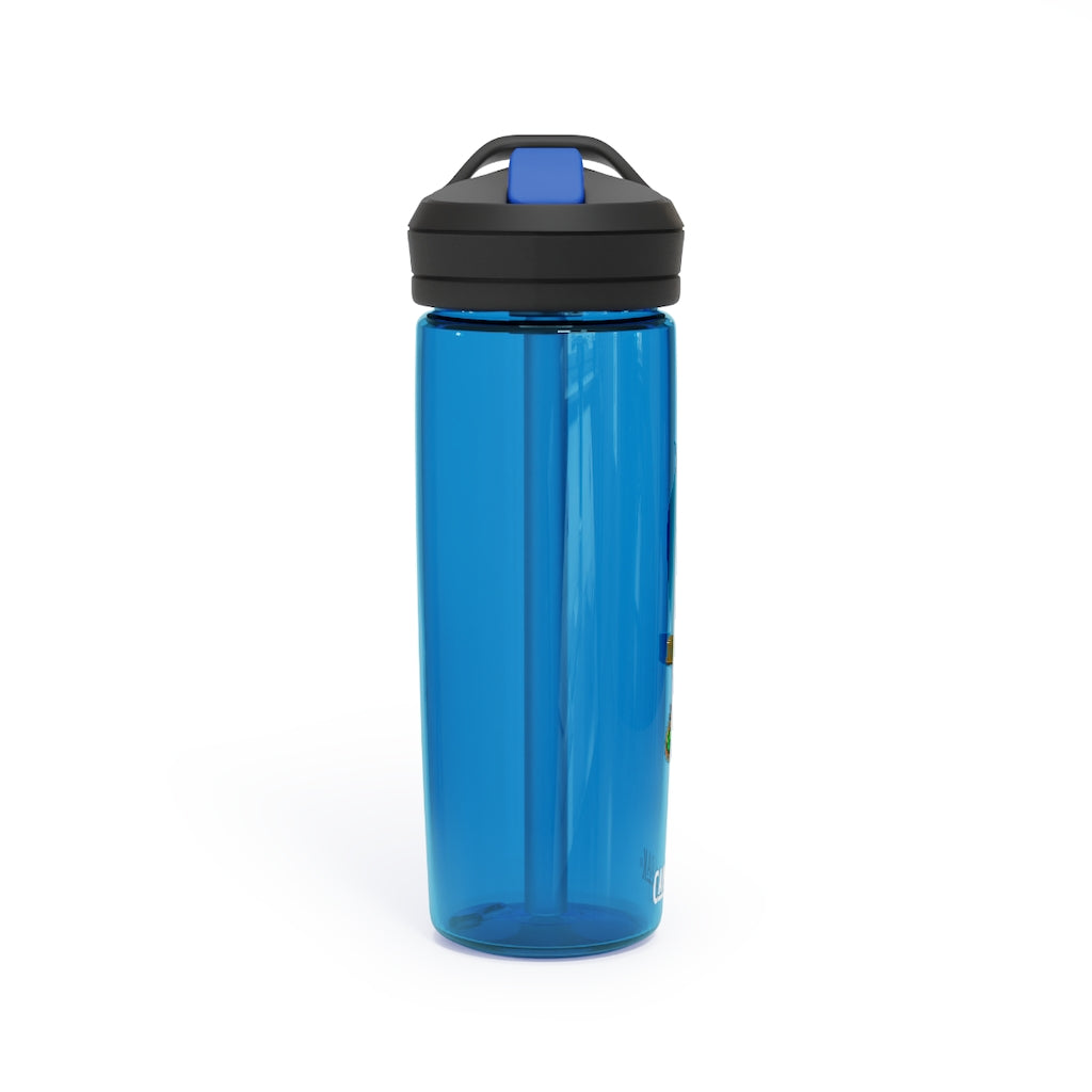 Gold Sword CamelBak Eddy® Water Bottle in 20oz and 25oz sizes, featuring a durable design and spill-proof valve.