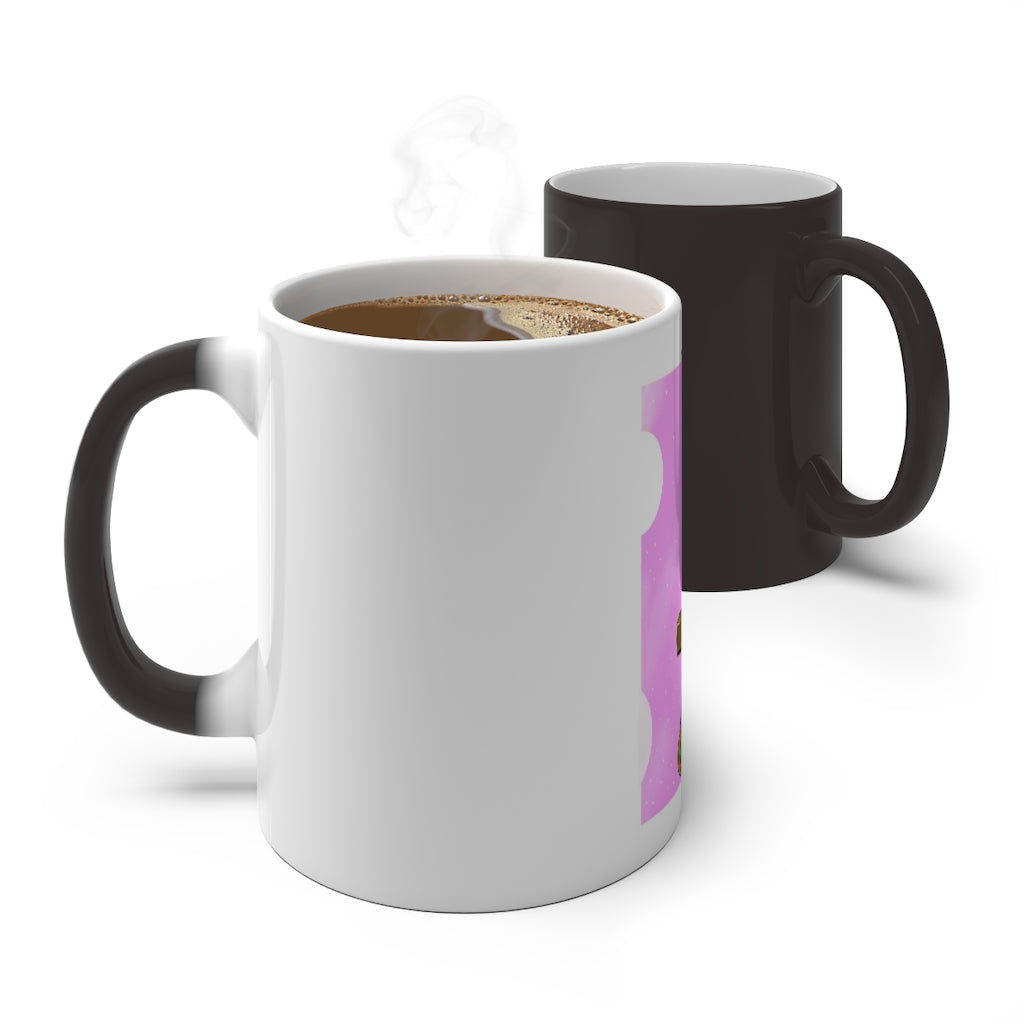 Gold Sword Color Changing Mug showcasing its unique design and color-changing feature.